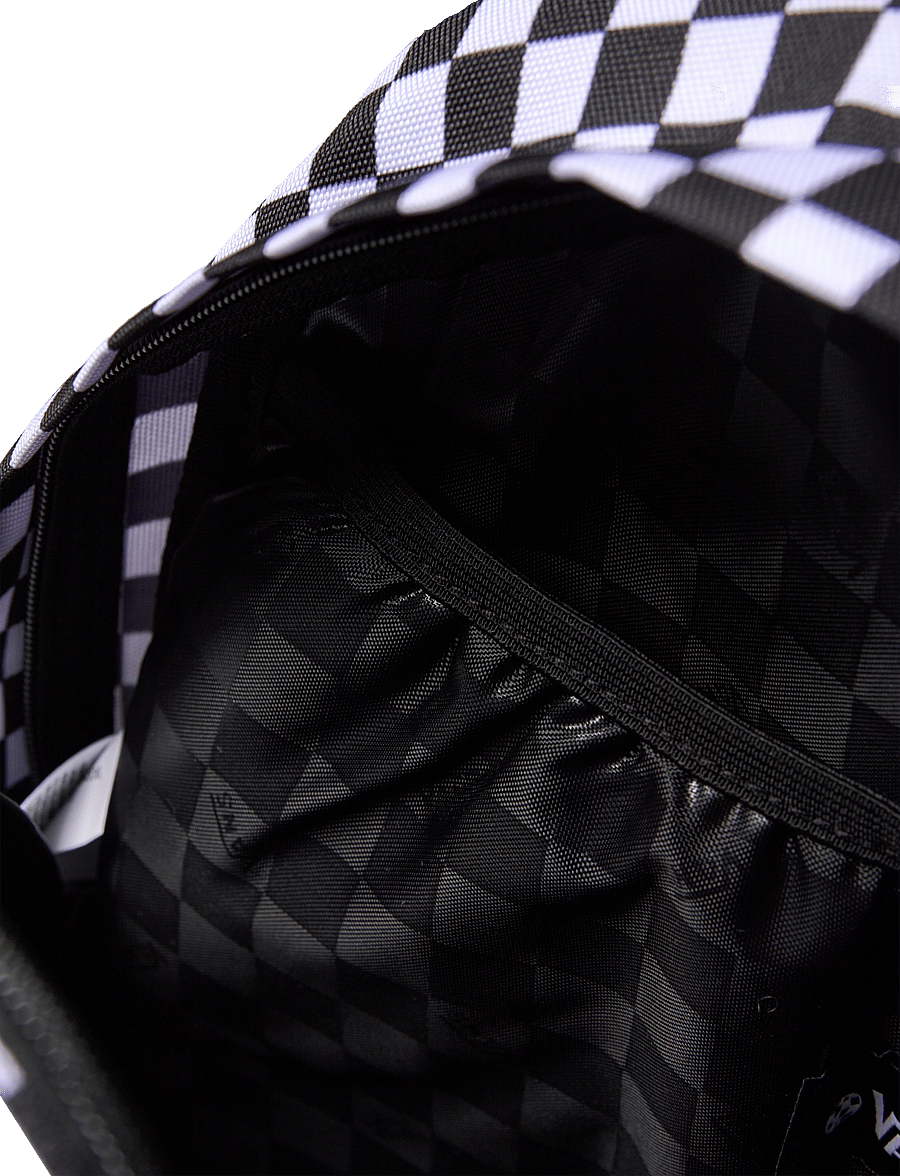VANS - Old Skool Grom Check Backpack - bakpokar - black/white - 4