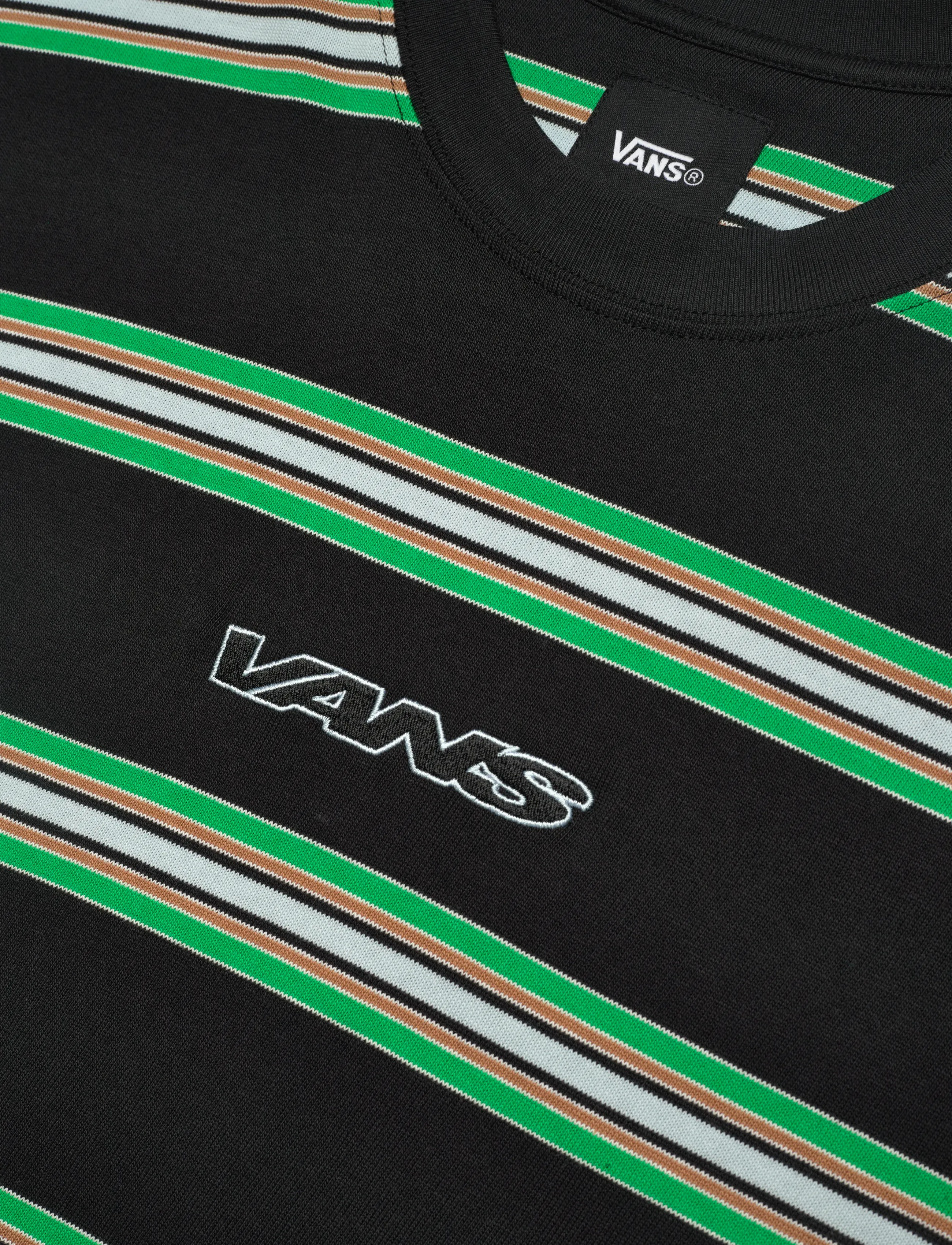 VANS - Mesa Stripe SS Shirt - t-shirty - black - 2