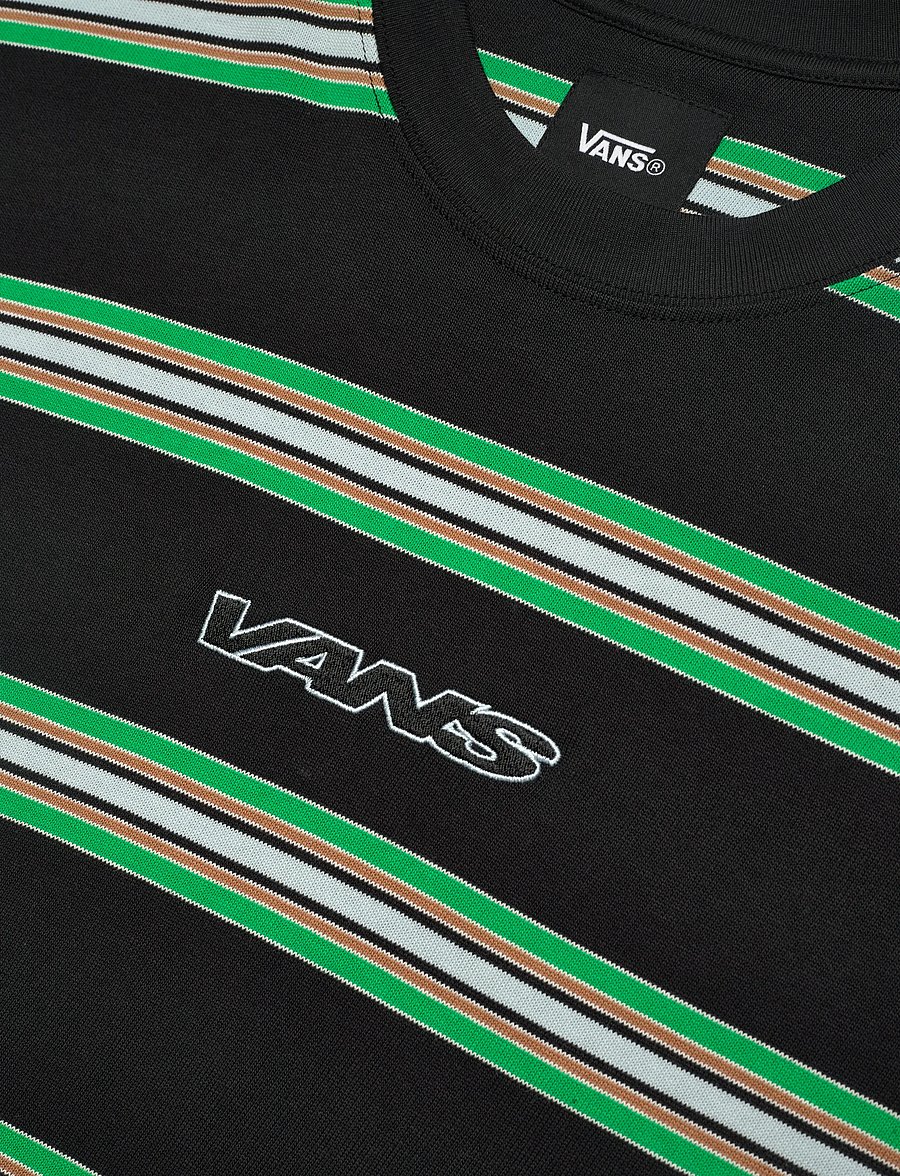 VANS - Mesa Stripe SS Shirt - tops & t-shirts - black - 2