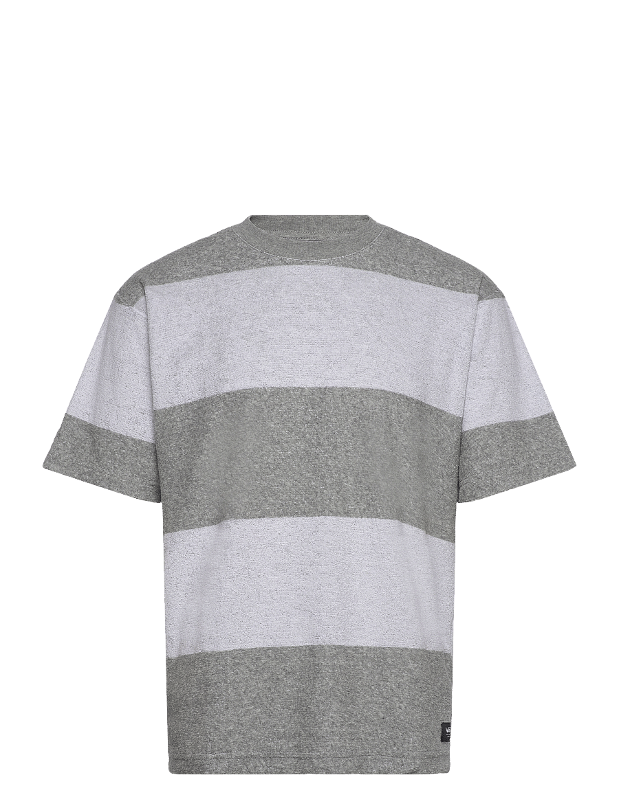 VANS - Bergman Stripe SS - t-shirts - cement heather - 0