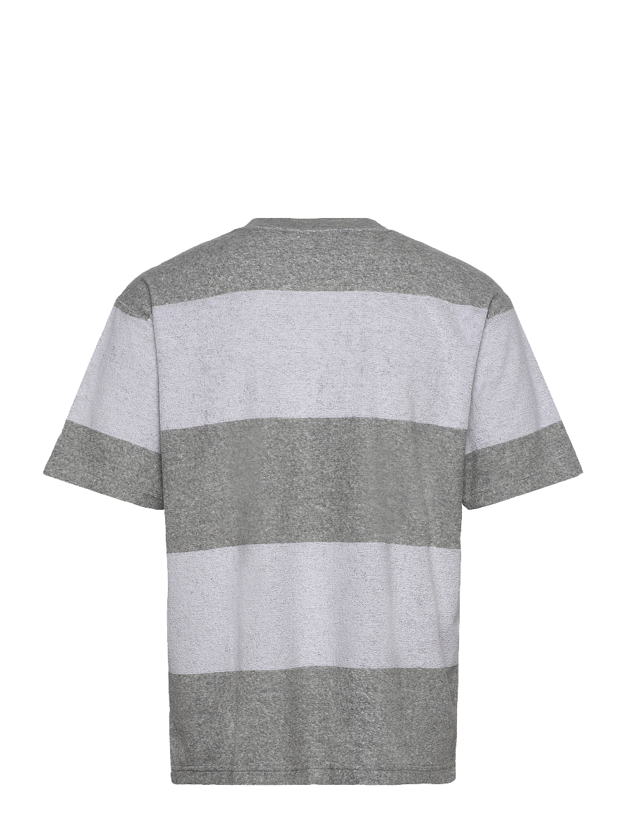 VANS - Bergman Stripe SS - t-shirts - cement heather - 1