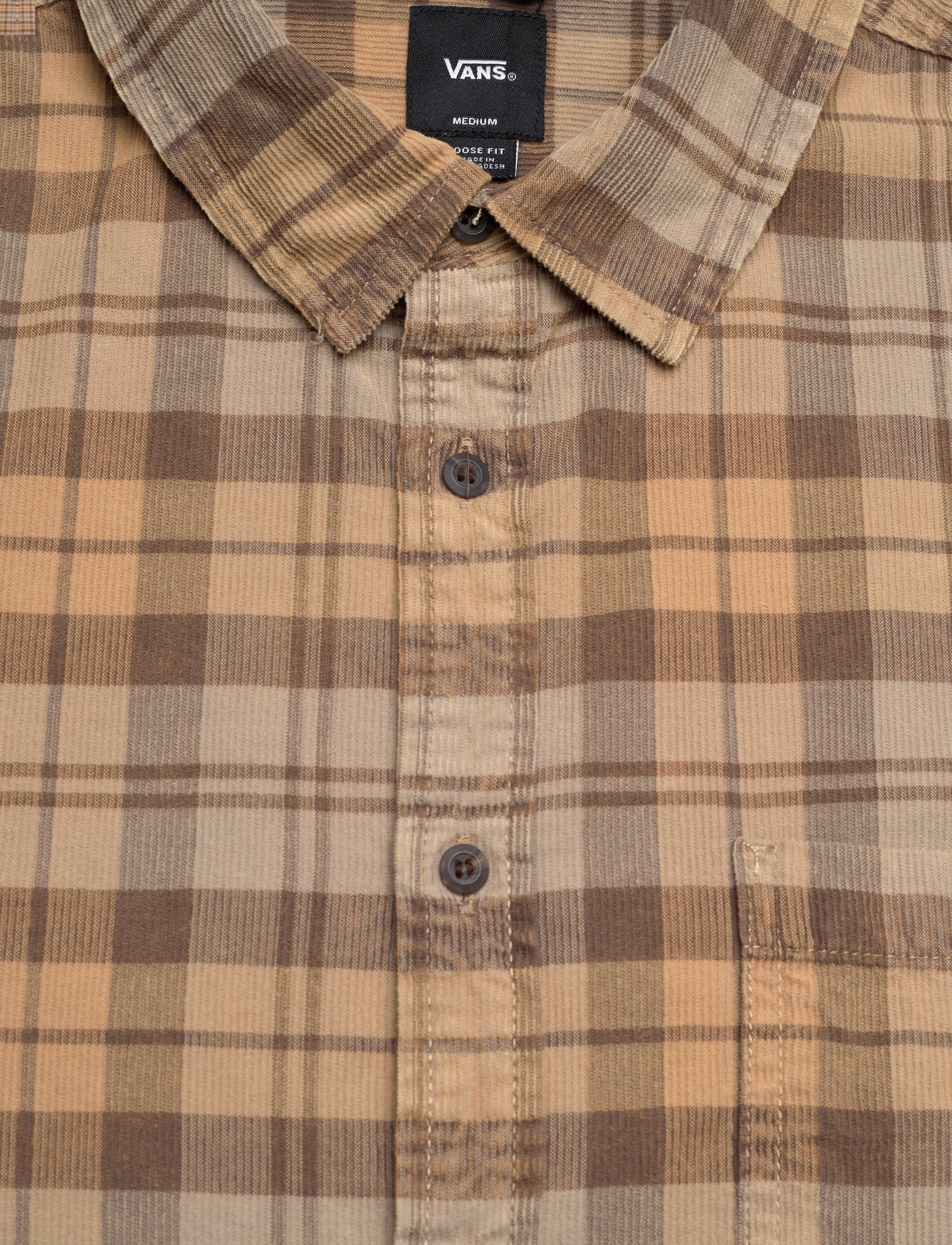VANS - Nate Corduroy LS Woven - london fog - 2