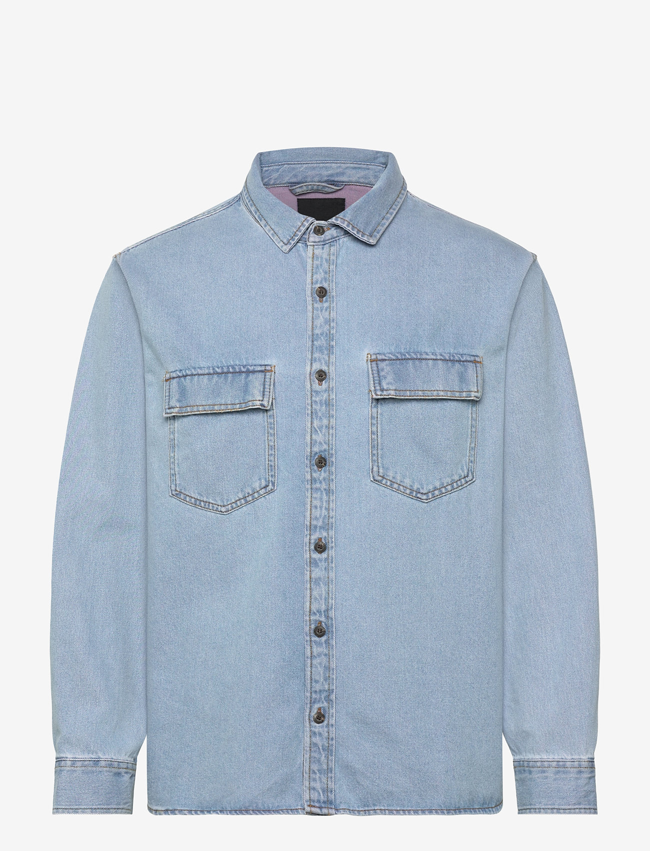 VANS - Palmhill Denim LS Woven - oberteile & t-shirts - faded denim - 0