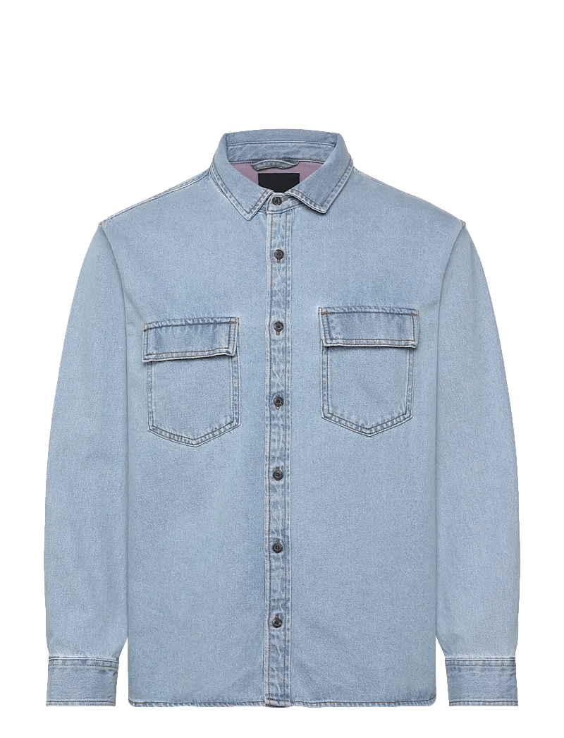 VANS - Palmhill Denim LS Woven - oberteile & t-shirts - faded denim - 0