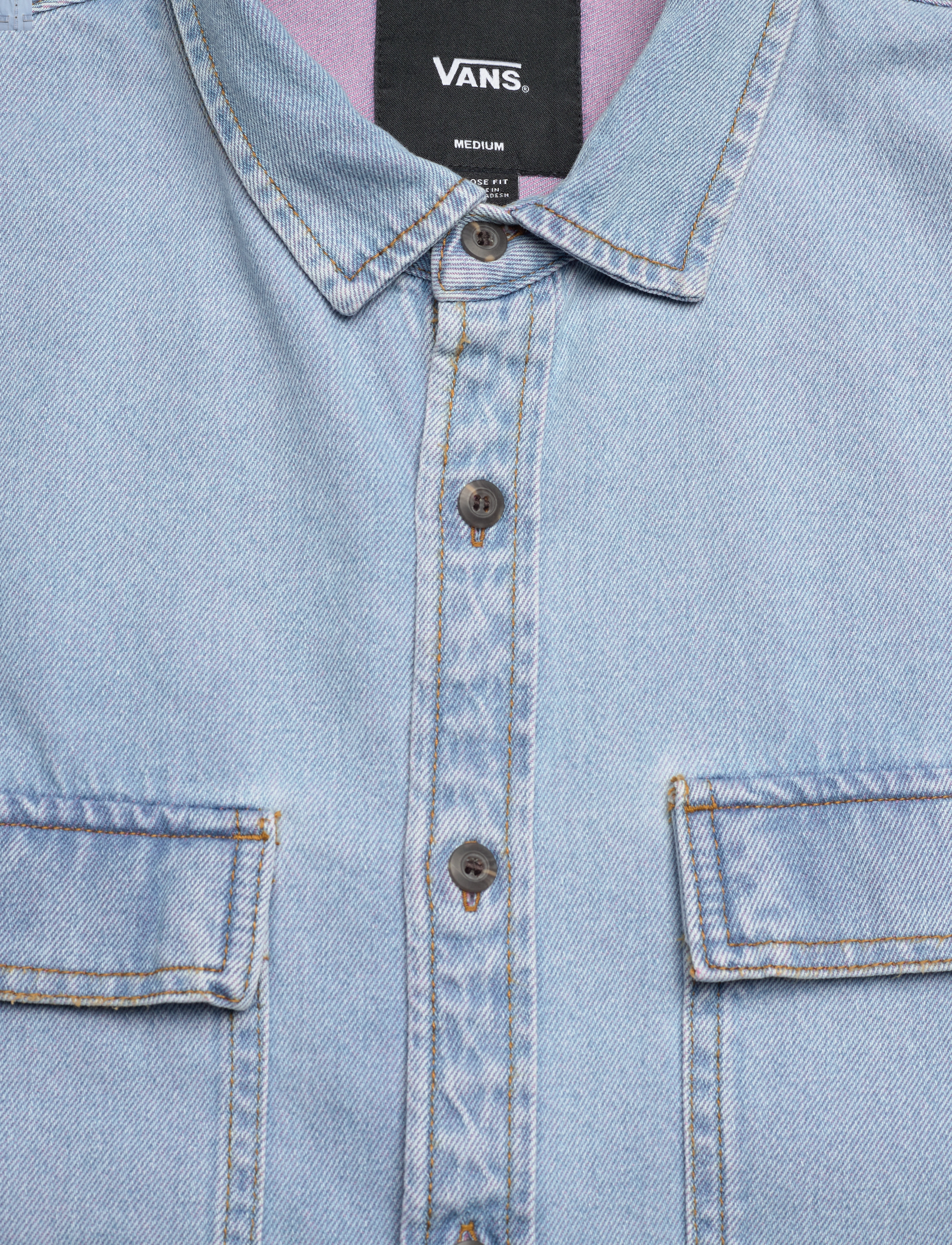 VANS - Palmhill Denim LS Woven - faded denim - 2