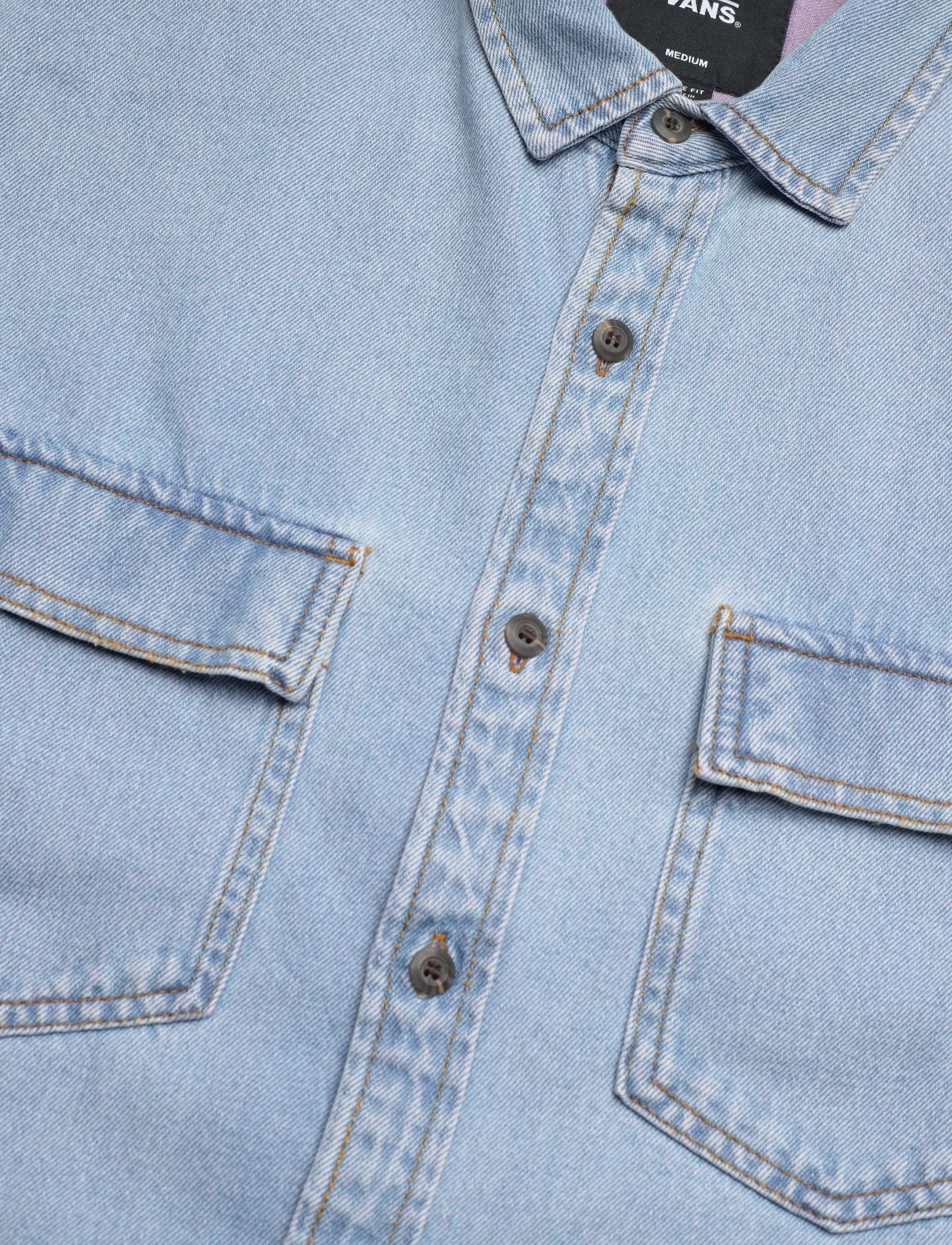 VANS - Palmhill Denim LS Woven - faded denim - 3