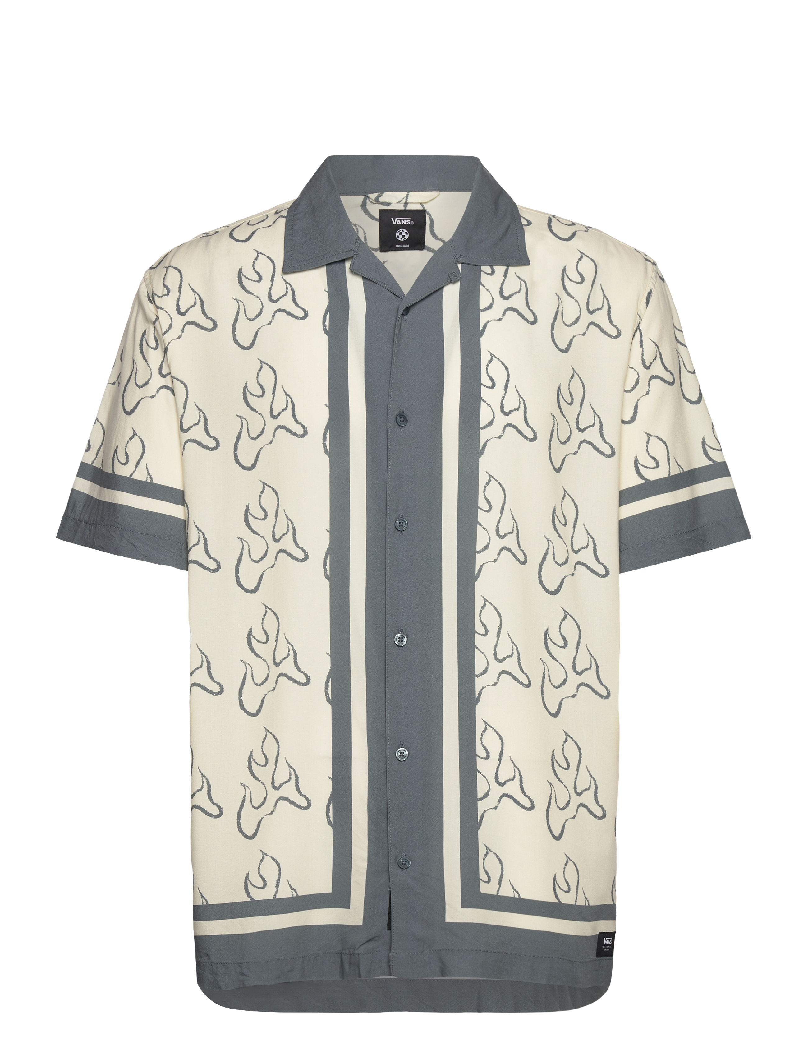 VANS Blaze Border Ss Woven Cream - L - Herren