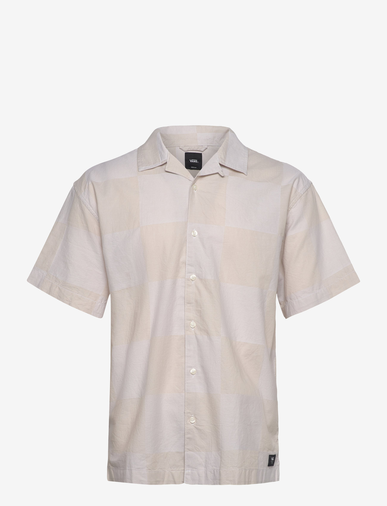 VANS - Kessler Checkerboard SS Woven - oberteile & t-shirts - white/marshmallow - 0