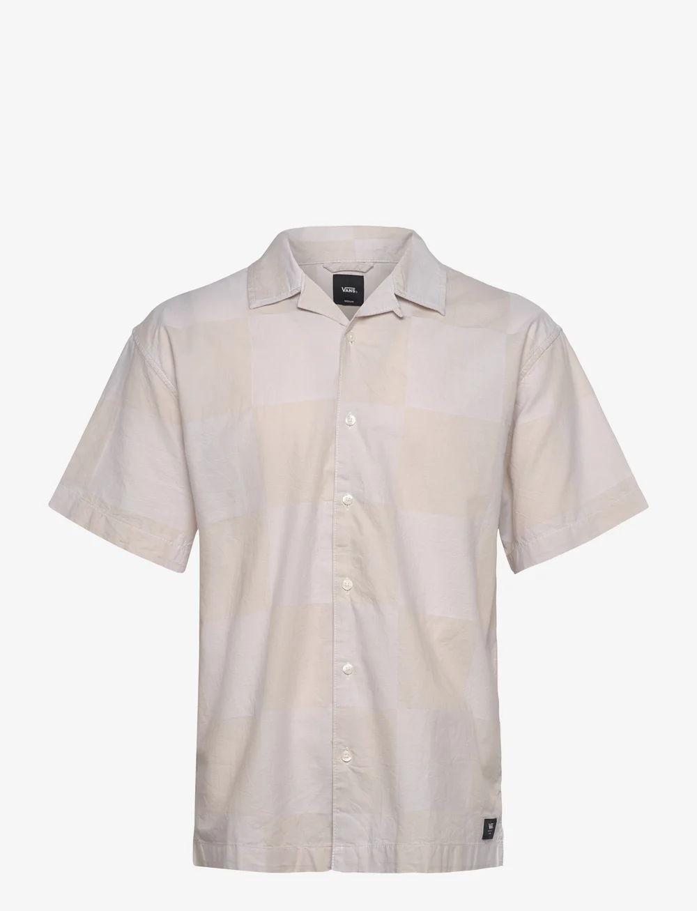 VANS - Kessler Checkerboard SS Woven - oberteile & t-shirts - white/marshmallow - 0