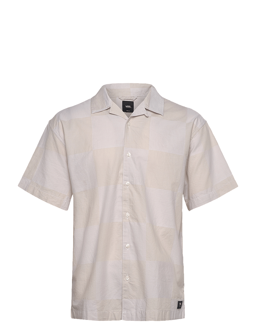 VANS - Kessler Checkerboard SS Woven - tops & t-shirts - white/marshmallow - 0