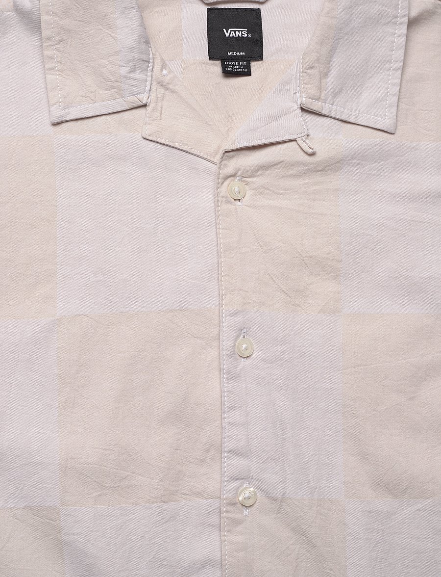 VANS - Kessler Checkerboard SS Woven - tops & t-shirts - white/marshmallow - 2