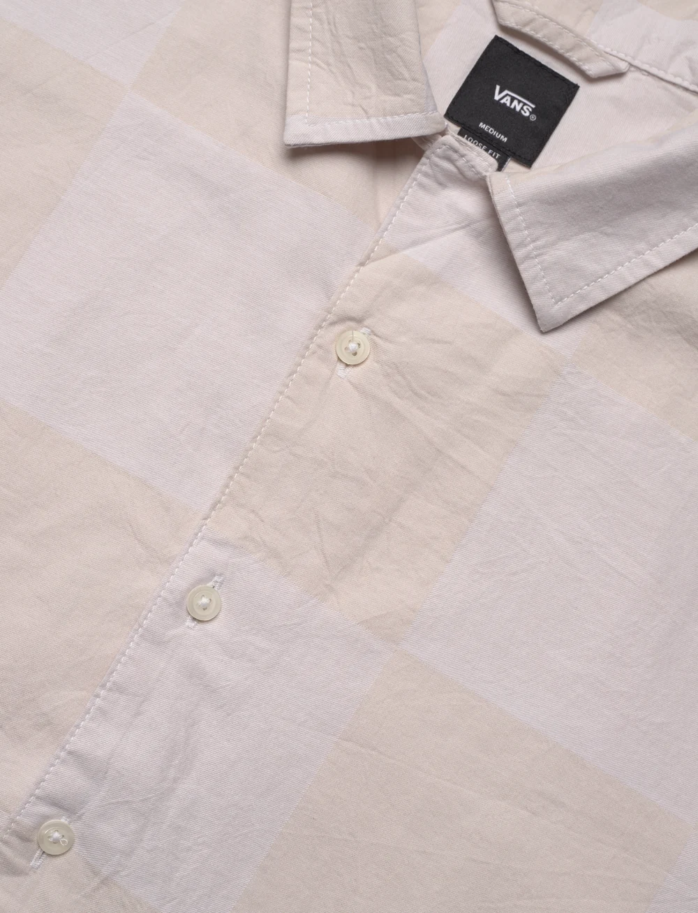 VANS - Kessler Checkerboard SS Woven - oberteile & t-shirts - white/marshmallow - 3