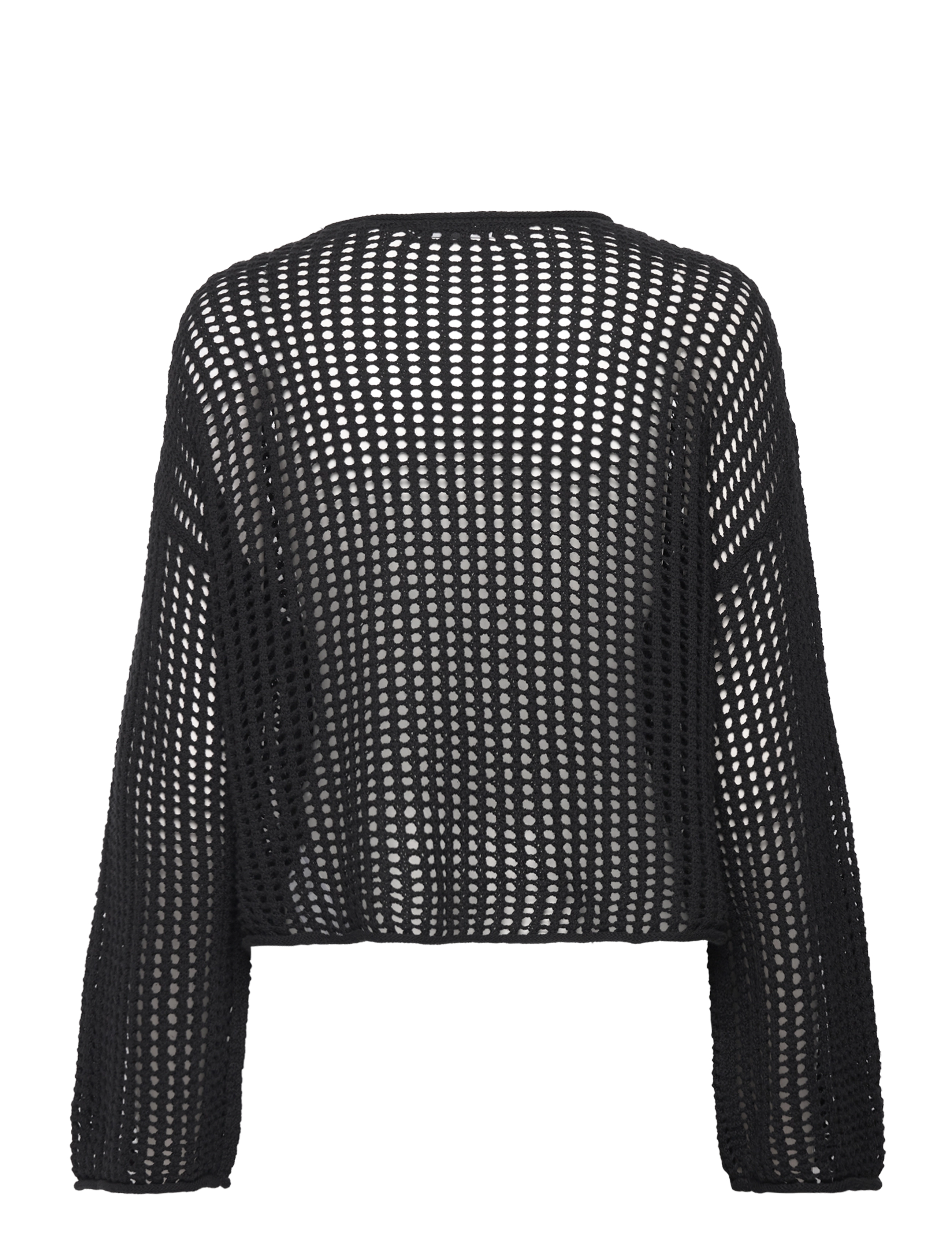 VANS - Mila Open Knit Crop Crew - black - 1