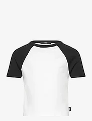 VANS - Clare Raglan Tee - autumn clothing - white/black - 0