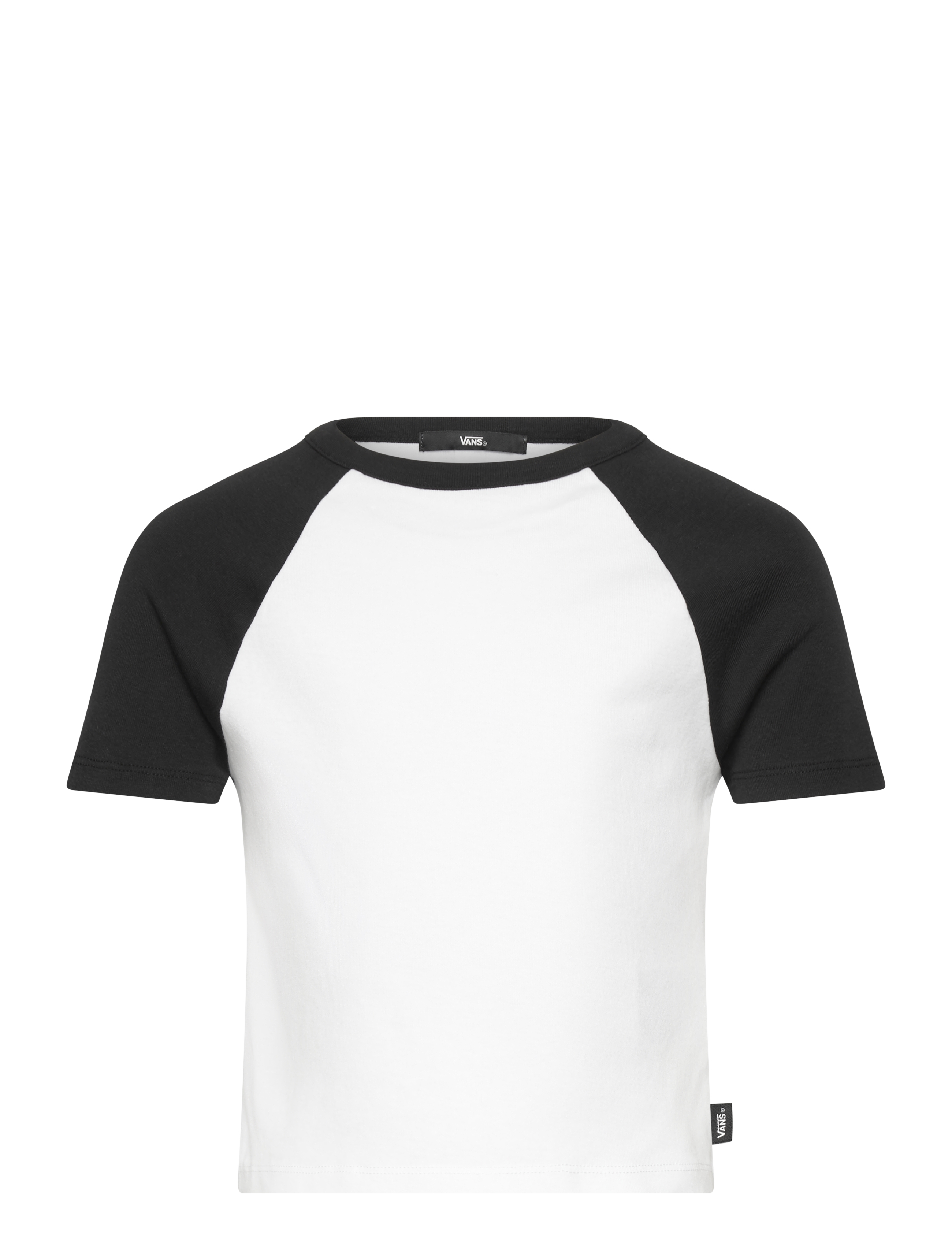 VANS Clare Raglan Tee - Tøj - WHITE/BLACK / white