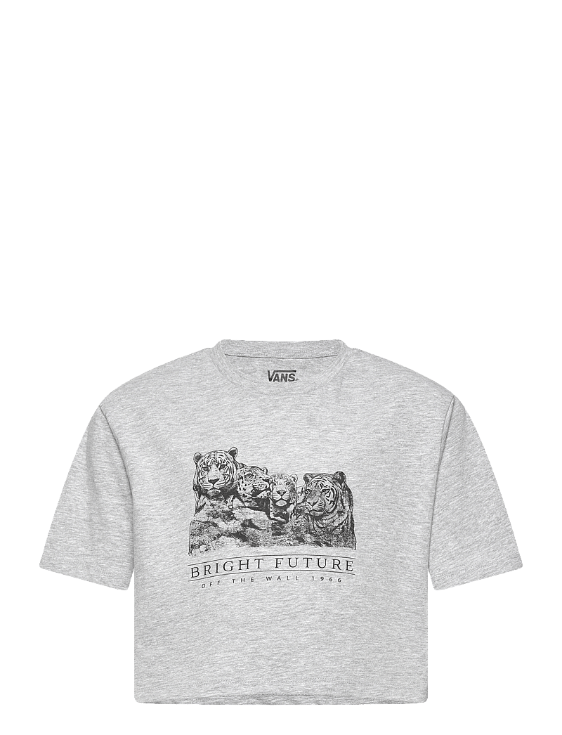 VANS - Bright Future Relaxed Crop SS - kortærmede t-shirts - cement heather - 0