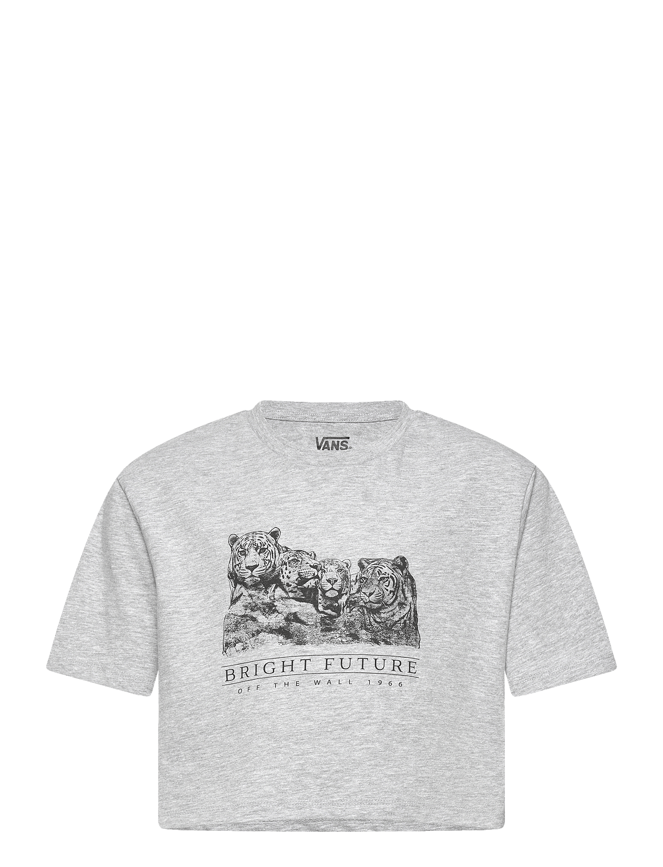 Bright Future Relaxed Crop SS - CEMENT HEATHER