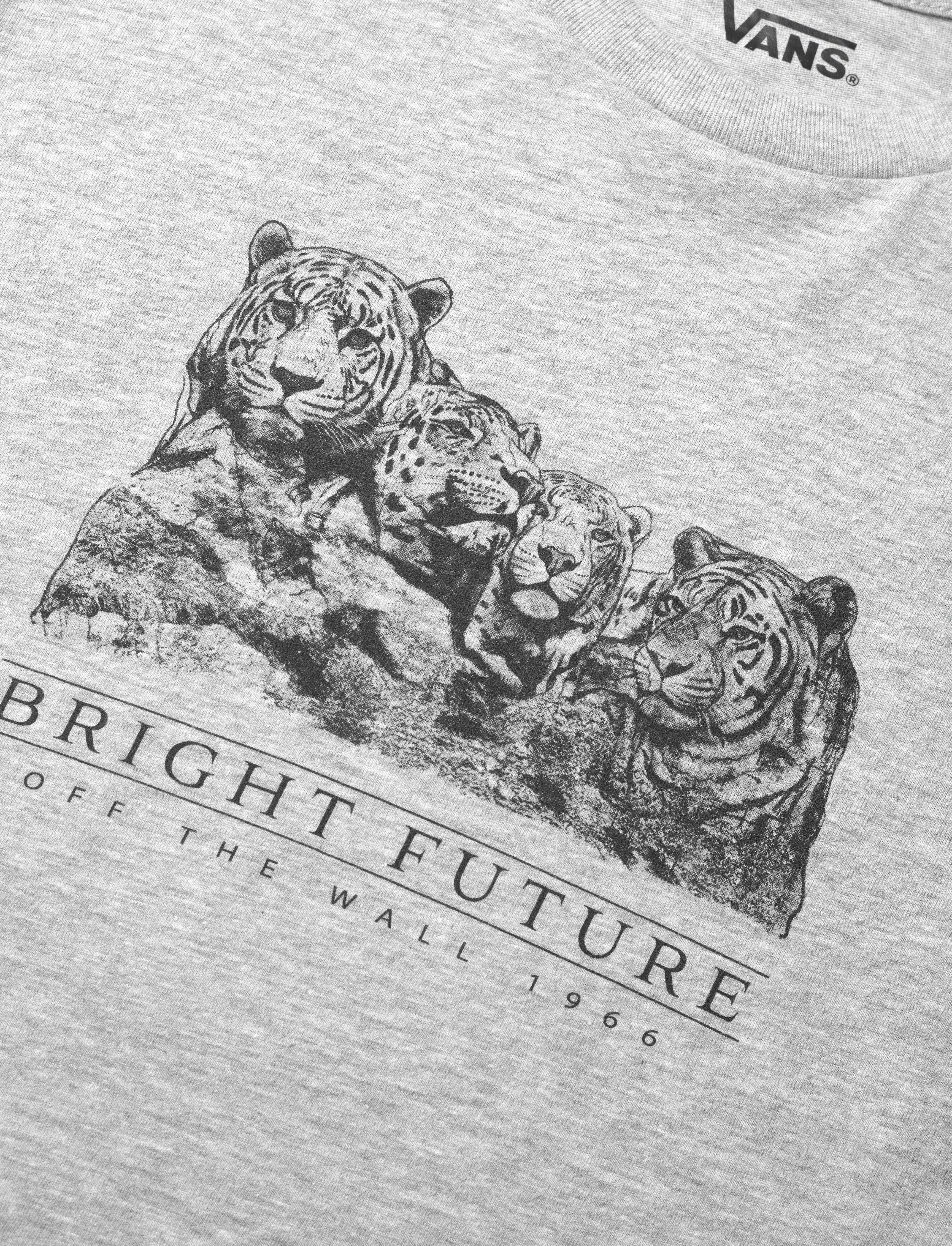 VANS - Bright Future Relaxed Crop SS - kortærmede t-shirts - cement heather - 2