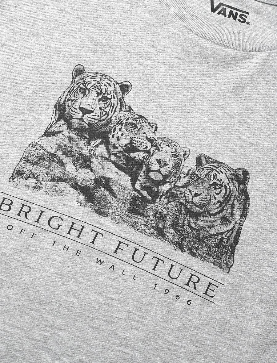 VANS - Bright Future Relaxed Crop SS - kortærmede t-shirts - cement heather - 2