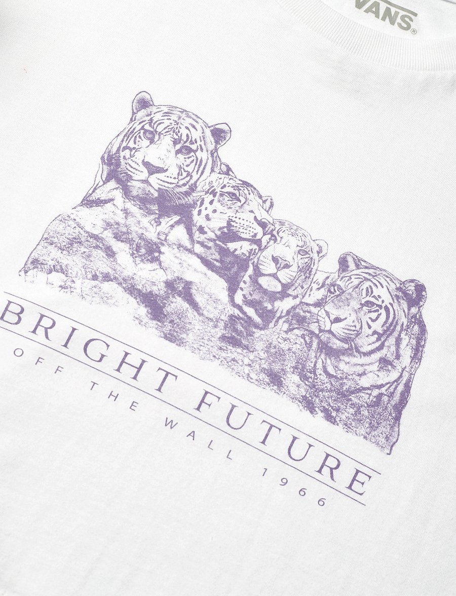 VANS - Bright Future Relaxed Crop SS - kortärmade t-shirts - white - 2