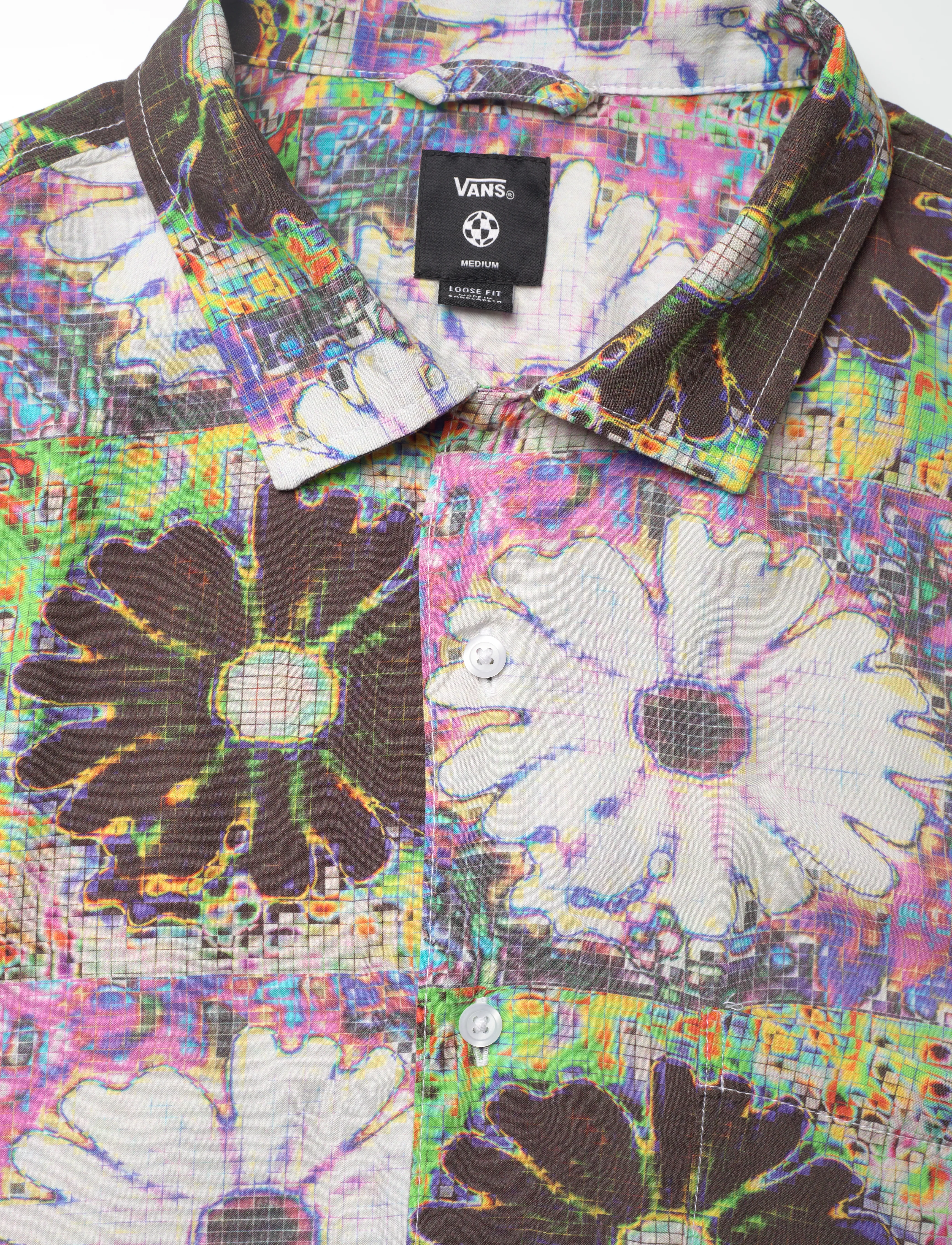 VANS - Digitals SS Woven - särgid - white/multi - 2