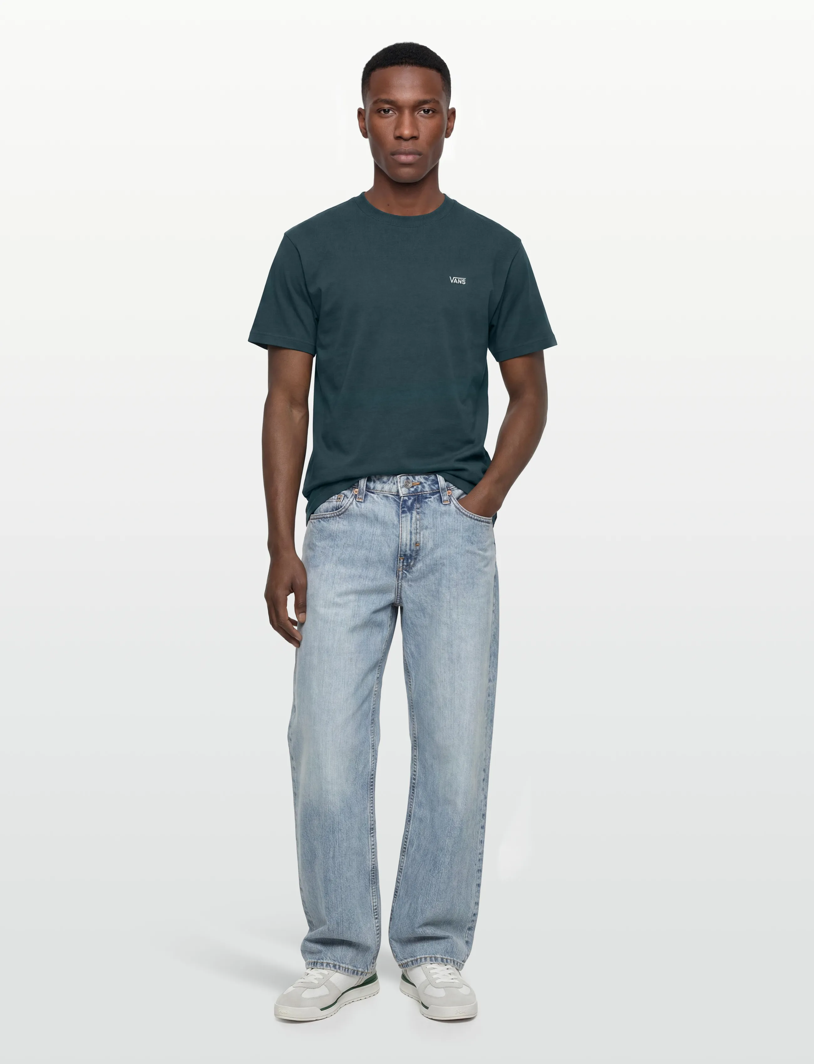 VANS LEFT CHEST II LOOSE SS - T-Shirts - MYSTIC MOSS / green