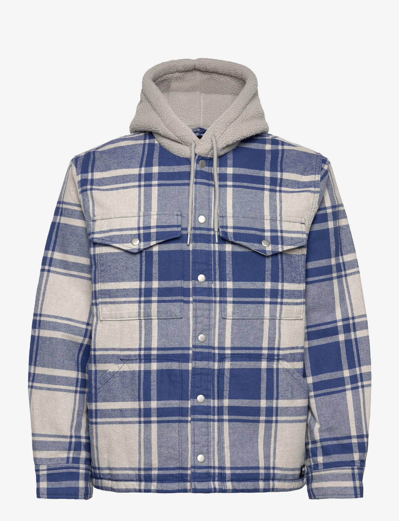 VANS - Piedmont Hooded Plaid Shacket - julegaver under 1000kr - oatmeal heather/truenvy - 0