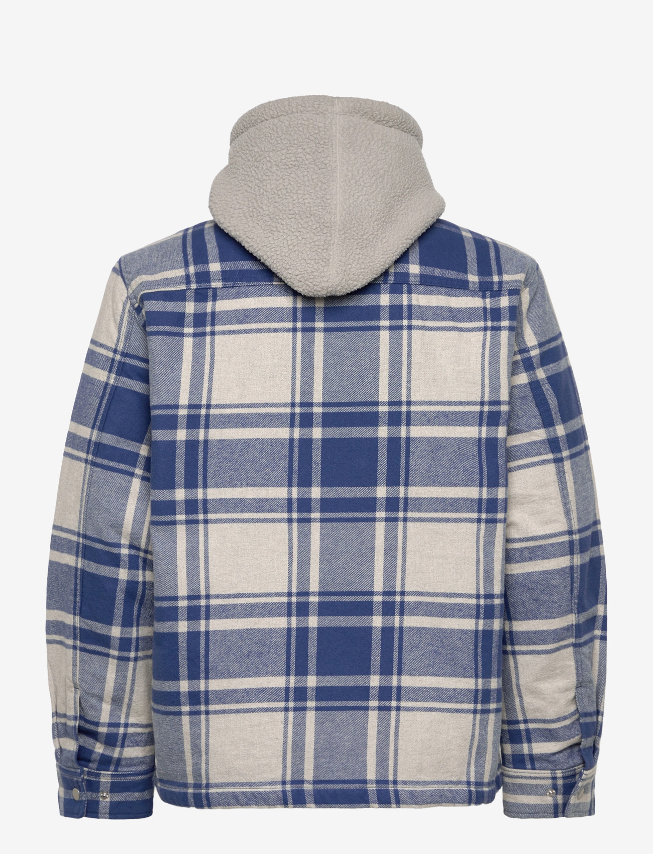VANS - Piedmont Hooded Plaid Shacket - julegaver under 1000kr - oatmeal heather/truenvy - 1