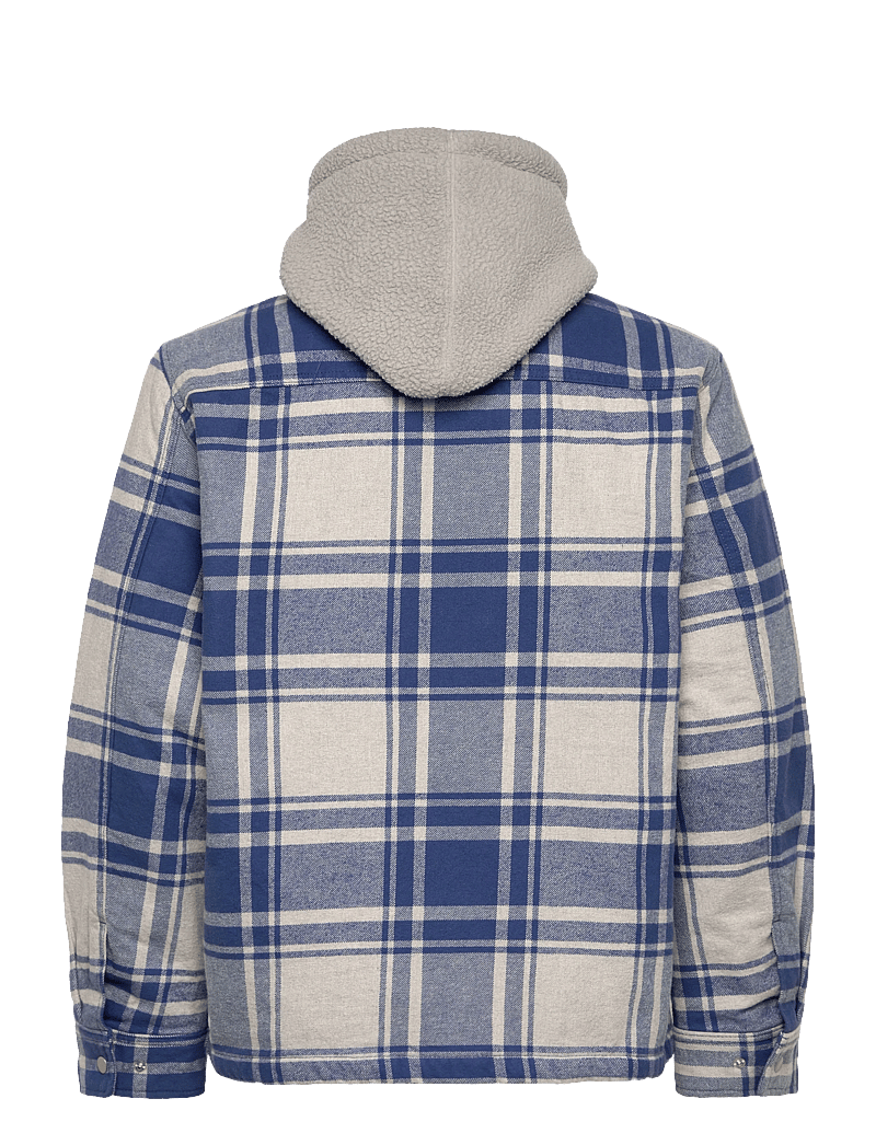 VANS - Piedmont Hooded Plaid Shacket - sportjacken - oatmeal heather/truenvy - 1