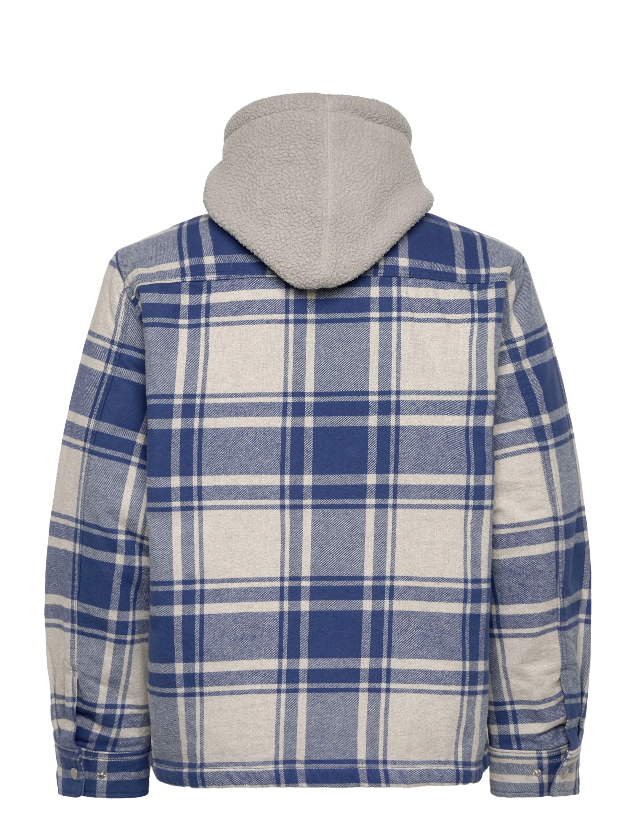 VANS - Piedmont Hooded Plaid Shacket - casual jakker - oatmeal heather/truenvy - 1
