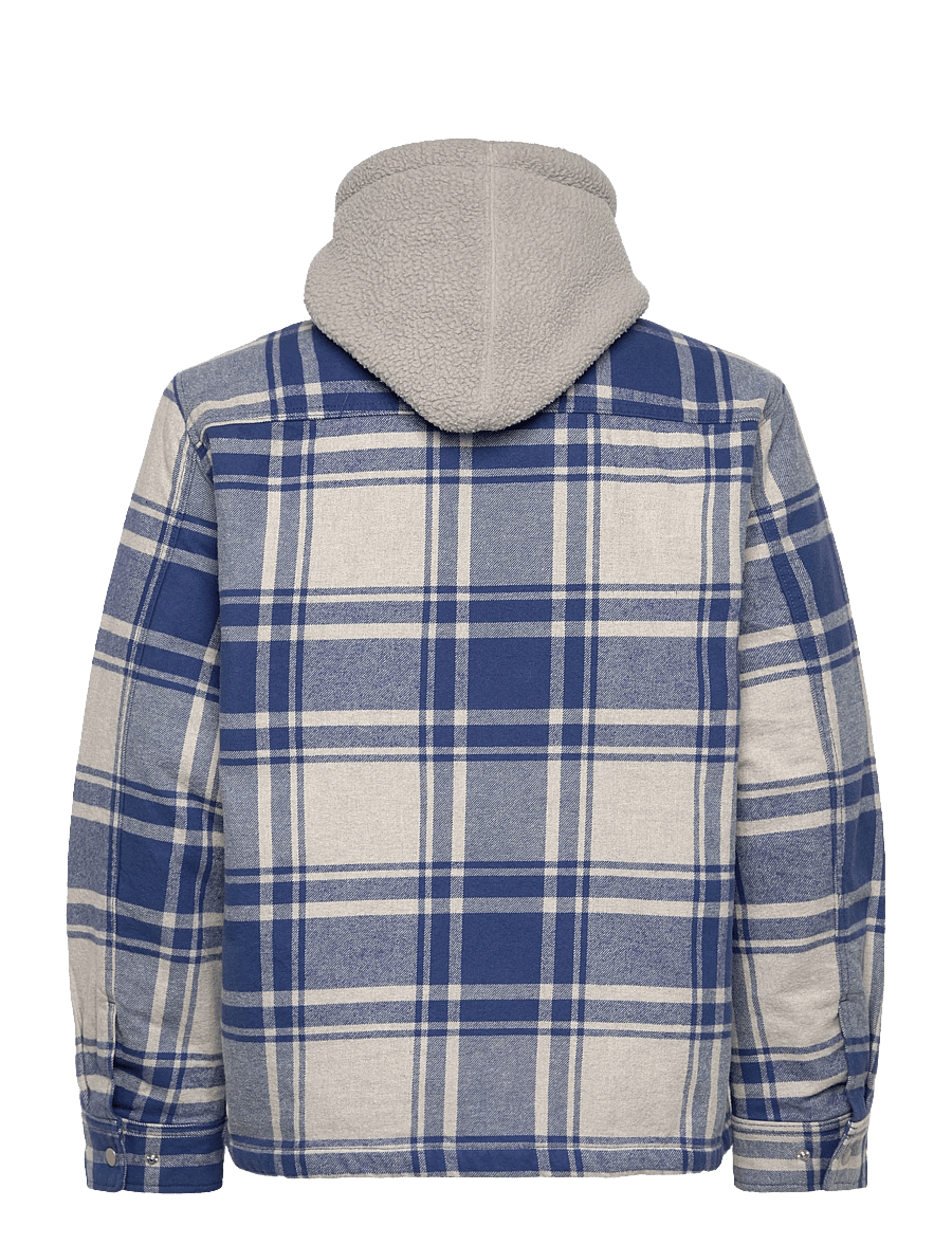 VANS - Piedmont Hooded Plaid Shacket - casual jakker - oatmeal heather/truenvy - 1