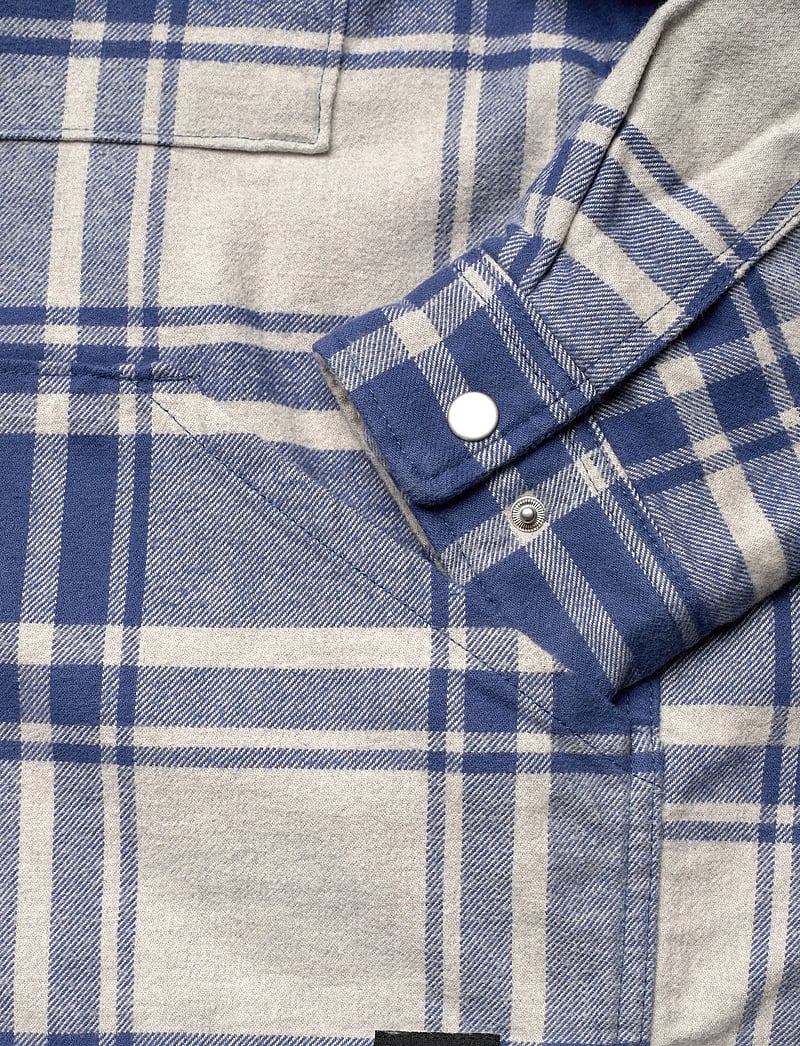 VANS - Piedmont Hooded Plaid Shacket - sportjacken - oatmeal heather/truenvy - 3