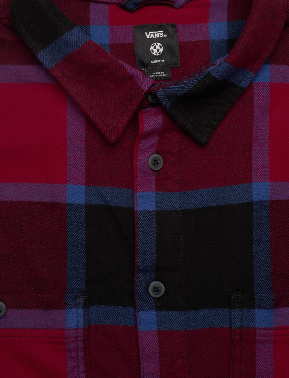 VANS - Larkspur Plaid Flannel - oberteile & t-shirts - bordeaux/black - 2