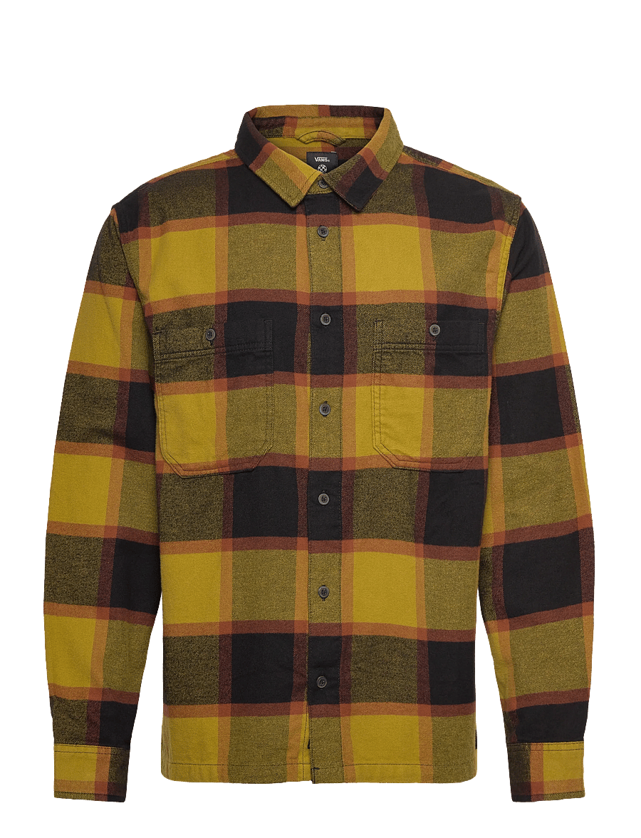 VANS - Larkspur Plaid Flannel - alussärgid ja t-särgid - burnt gold/black - 0