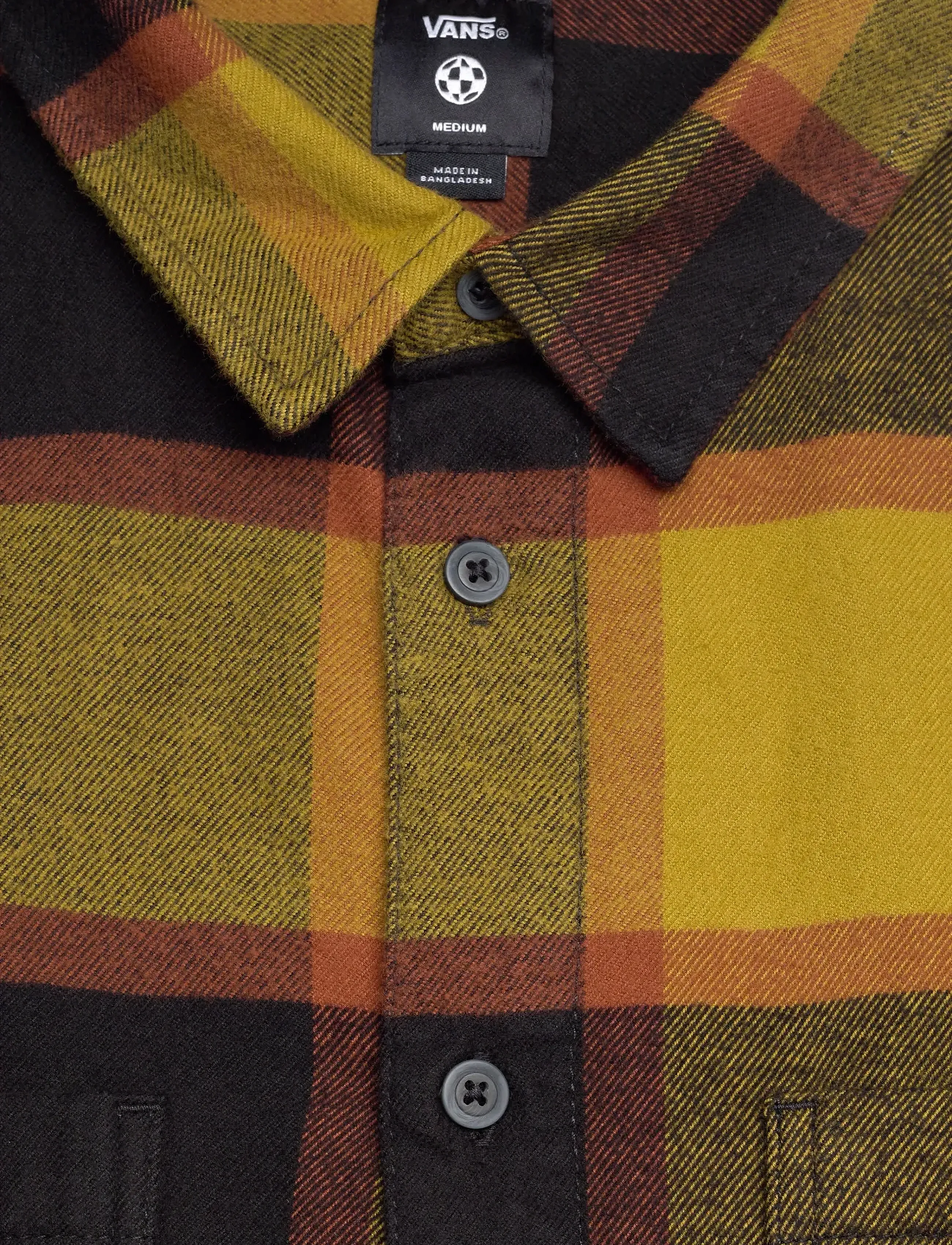 VANS - Larkspur Plaid Flannel - särgid - burnt gold/black - 2