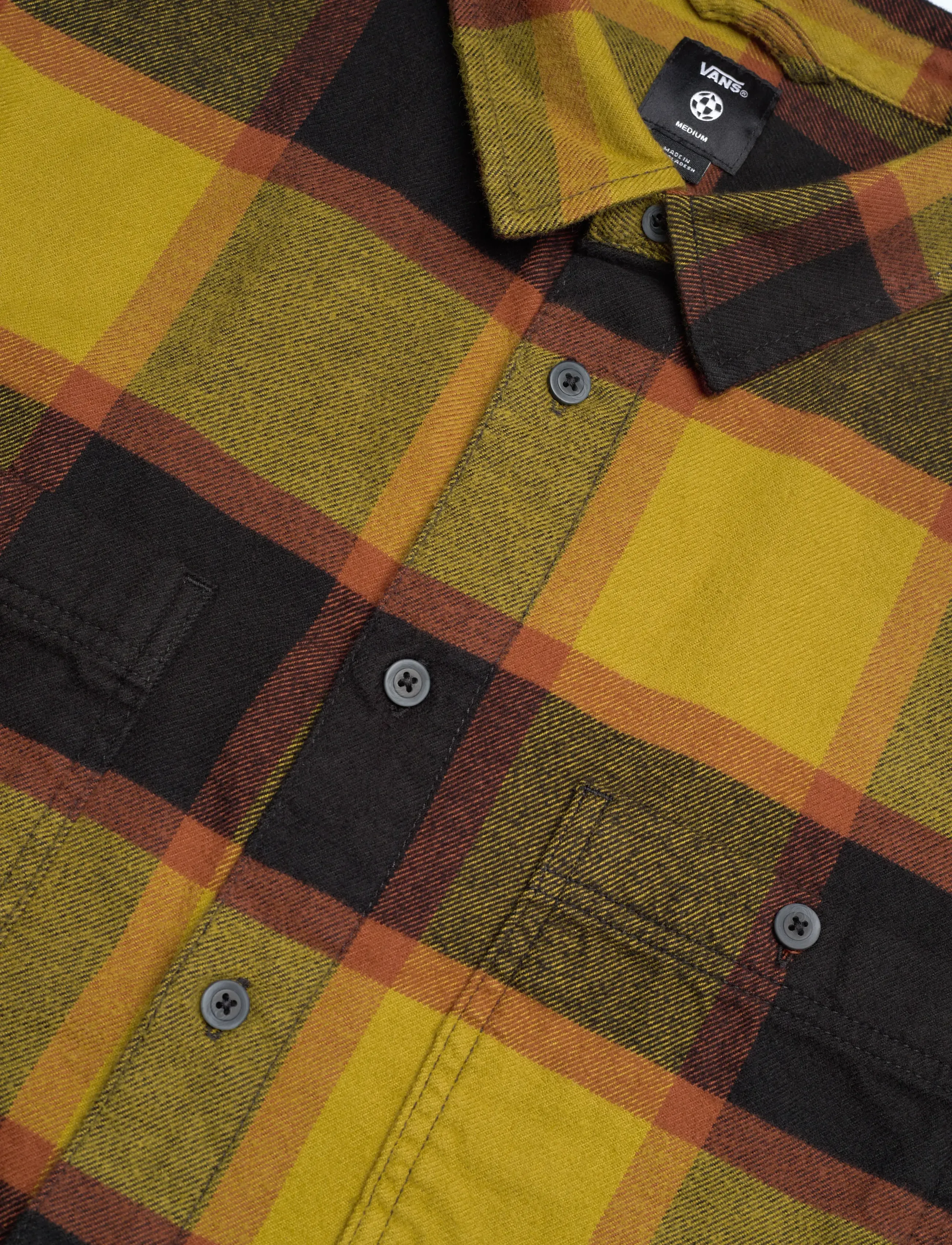 VANS - Larkspur Plaid Flannel - särgid - burnt gold/black - 3