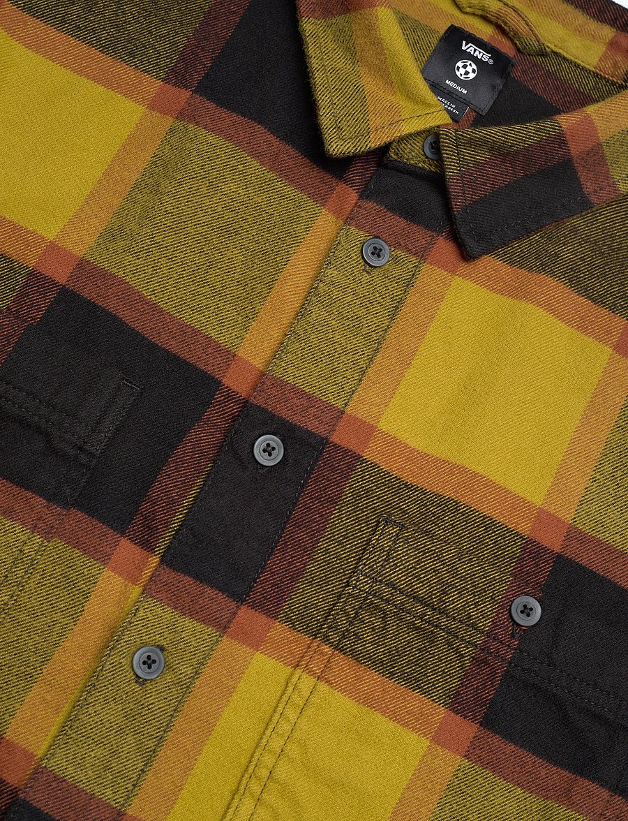 VANS - Larkspur Plaid Flannel - alussärgid ja t-särgid - burnt gold/black - 3