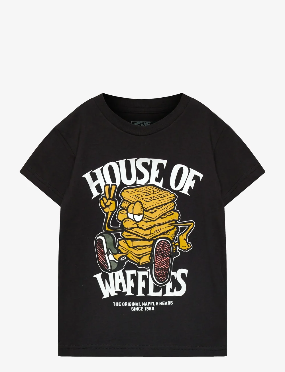 VANS - Waffle House SS - kortærmede t-shirts - black - 0