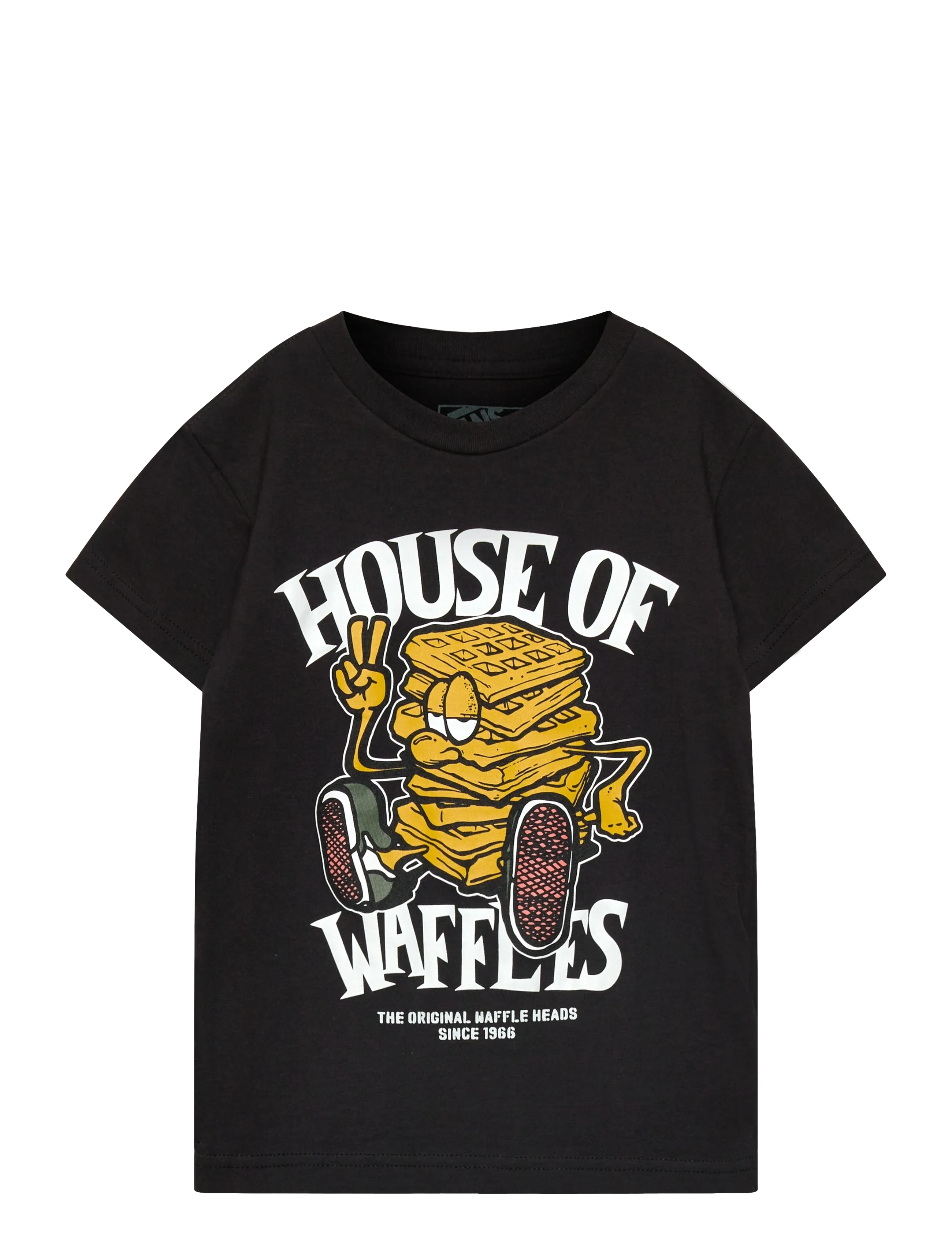 VANS Waffle House SS - Tøj - BLACK / black