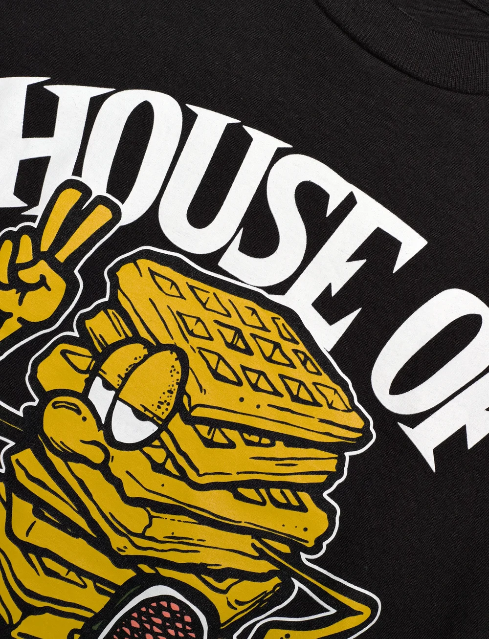 VANS - Waffle House SS - kortærmede t-shirts - black - 2