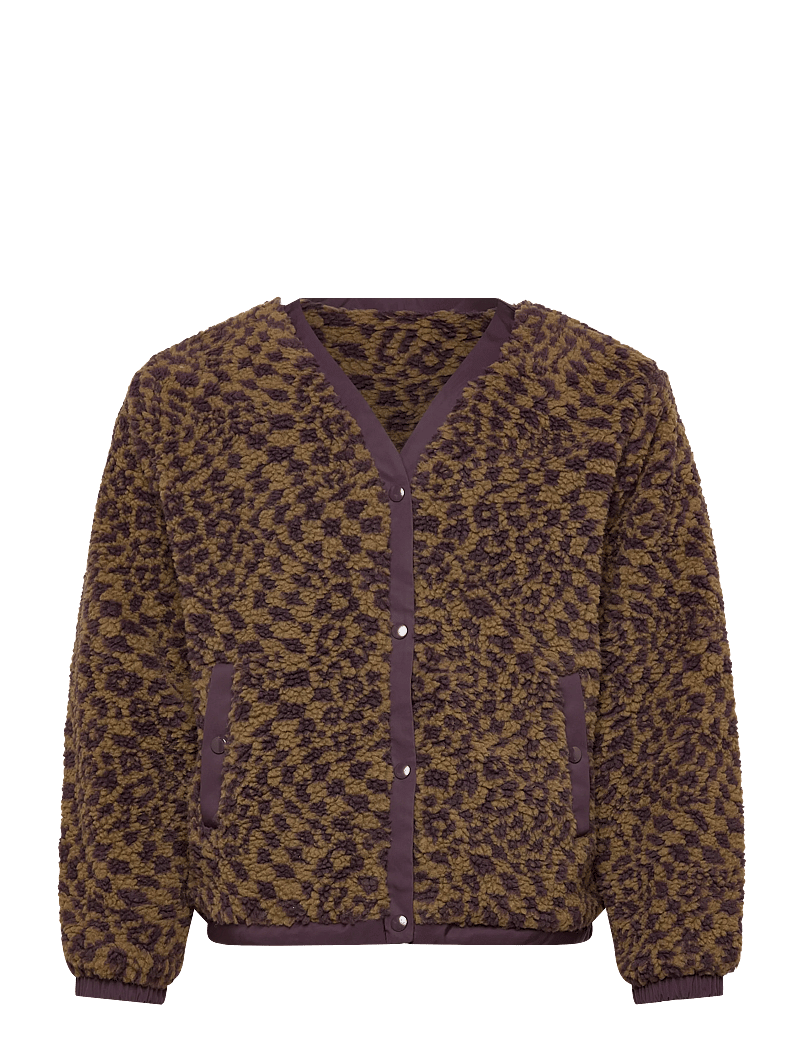 VANS - Suffolk Cheetah Check Pile Coat - sportsjakker - dark port - 0