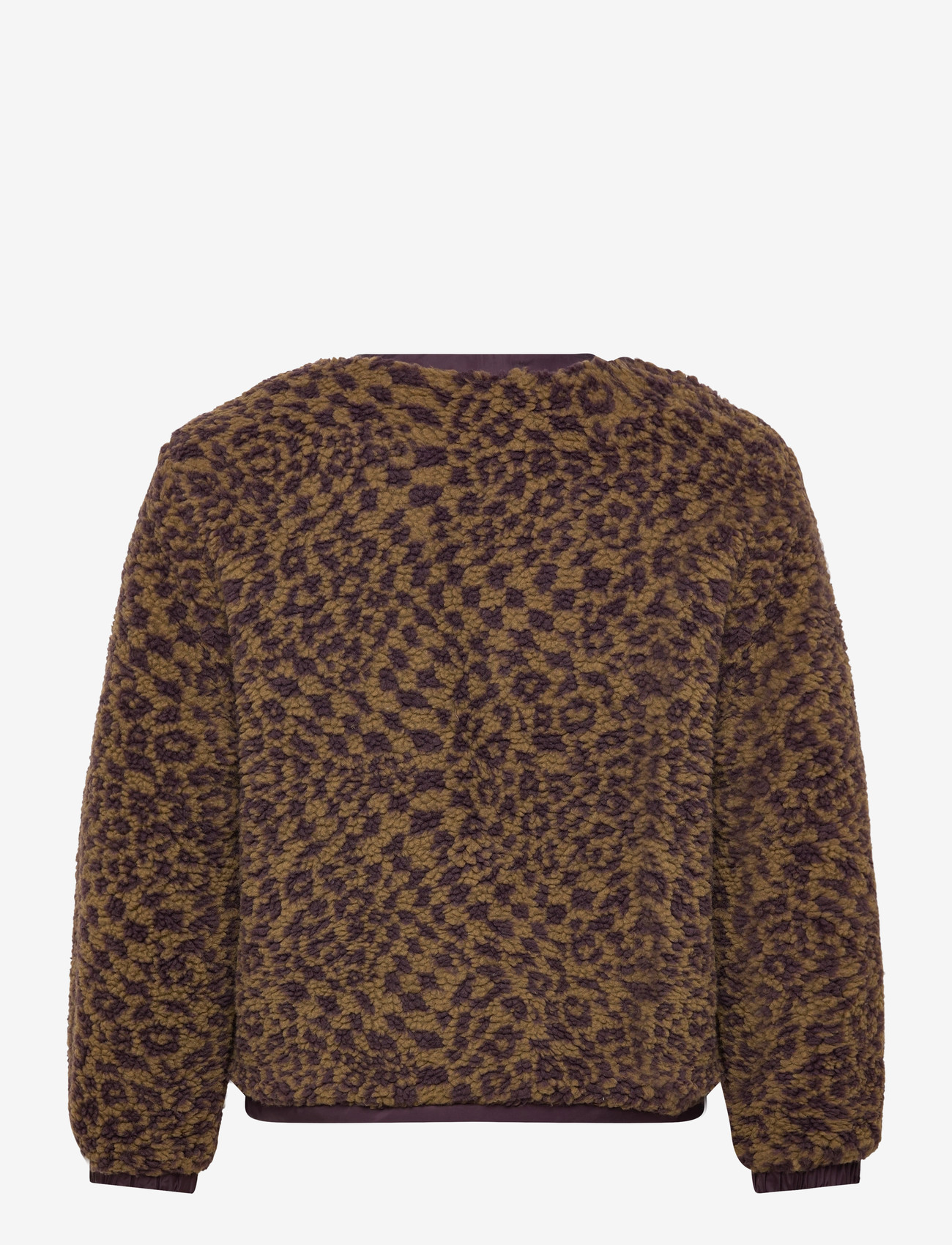 VANS - Suffolk Cheetah Check Pile Coat - sportsjakker - dark port - 1