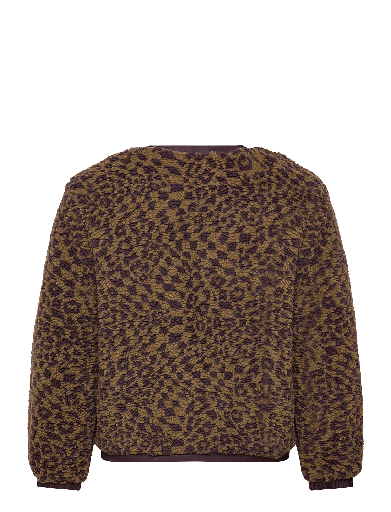 VANS - Suffolk Cheetah Check Pile Coat - sportsjakker - dark port - 1