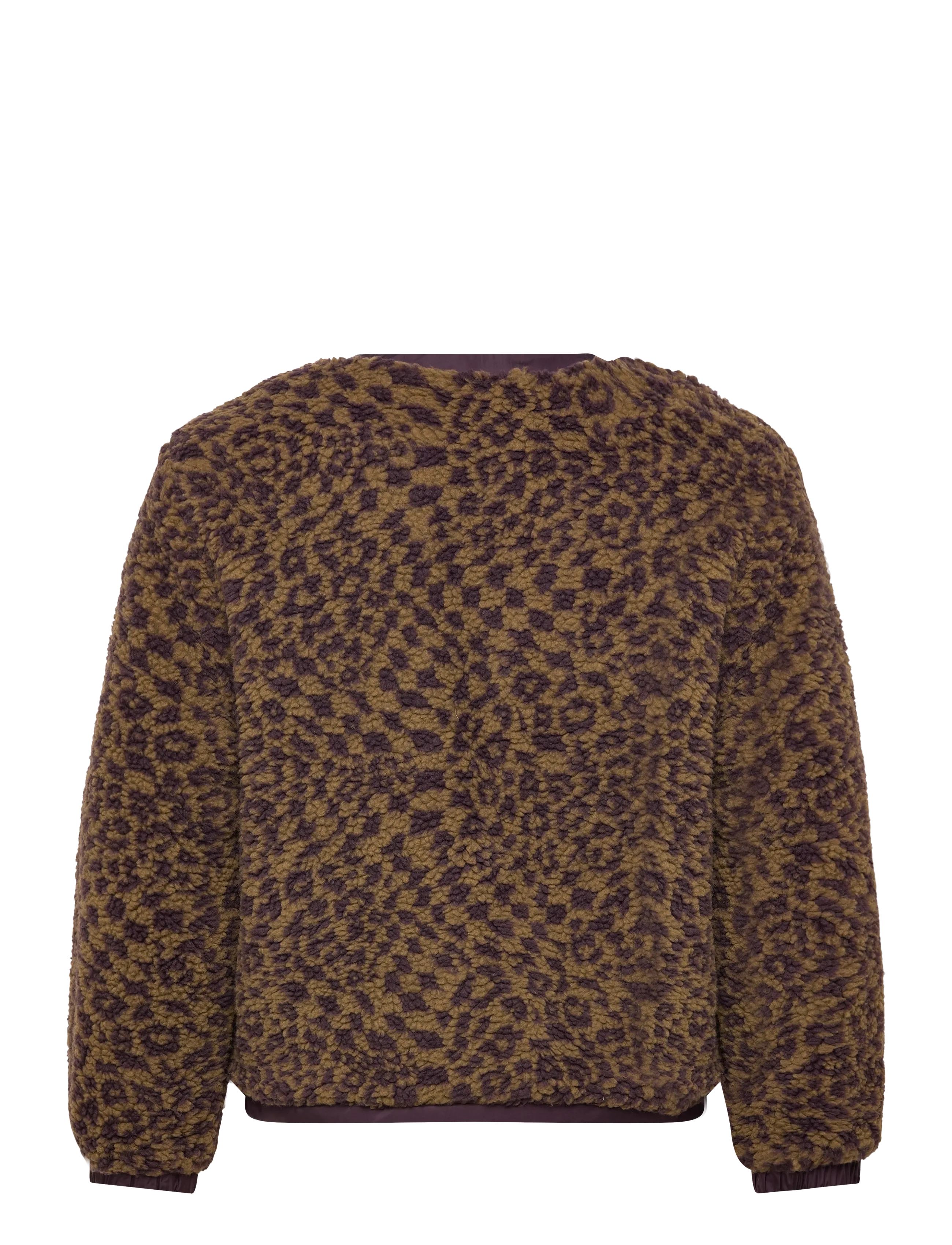 VANS - Suffolk Cheetah Check Pile Coat - casual jackets - dark port - 1