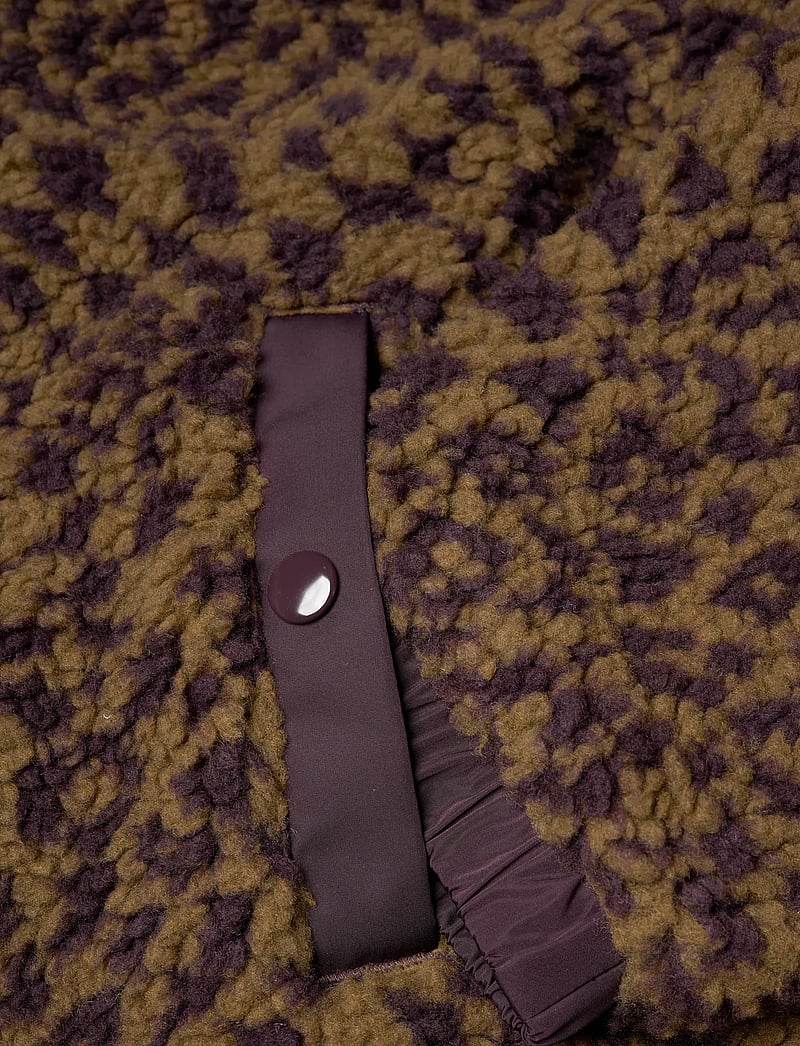 VANS - Suffolk Cheetah Check Pile Coat - sportsjakker - dark port - 5