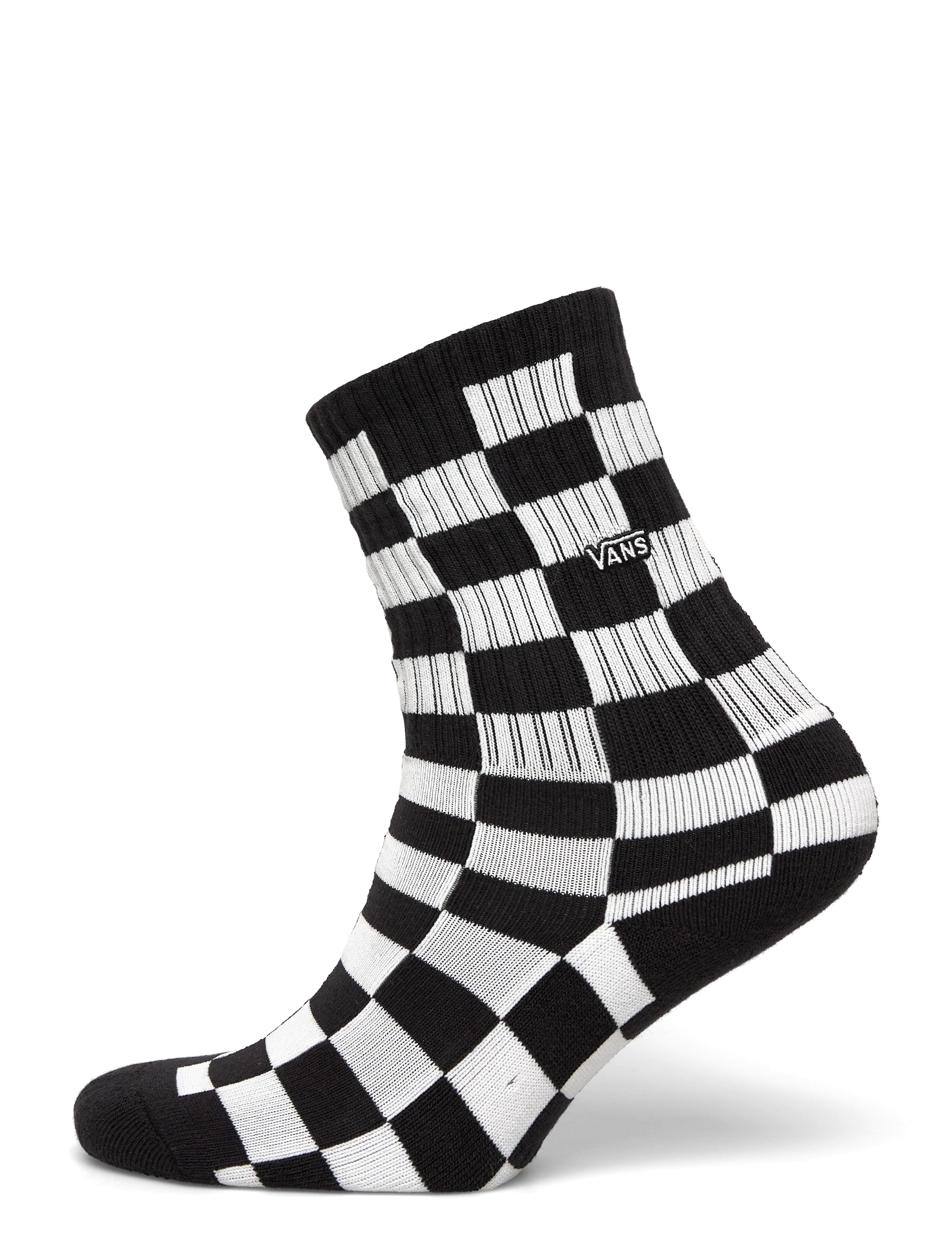 VANS Checkerboard Crew - Strumpor - BLACK/WHITE / multi