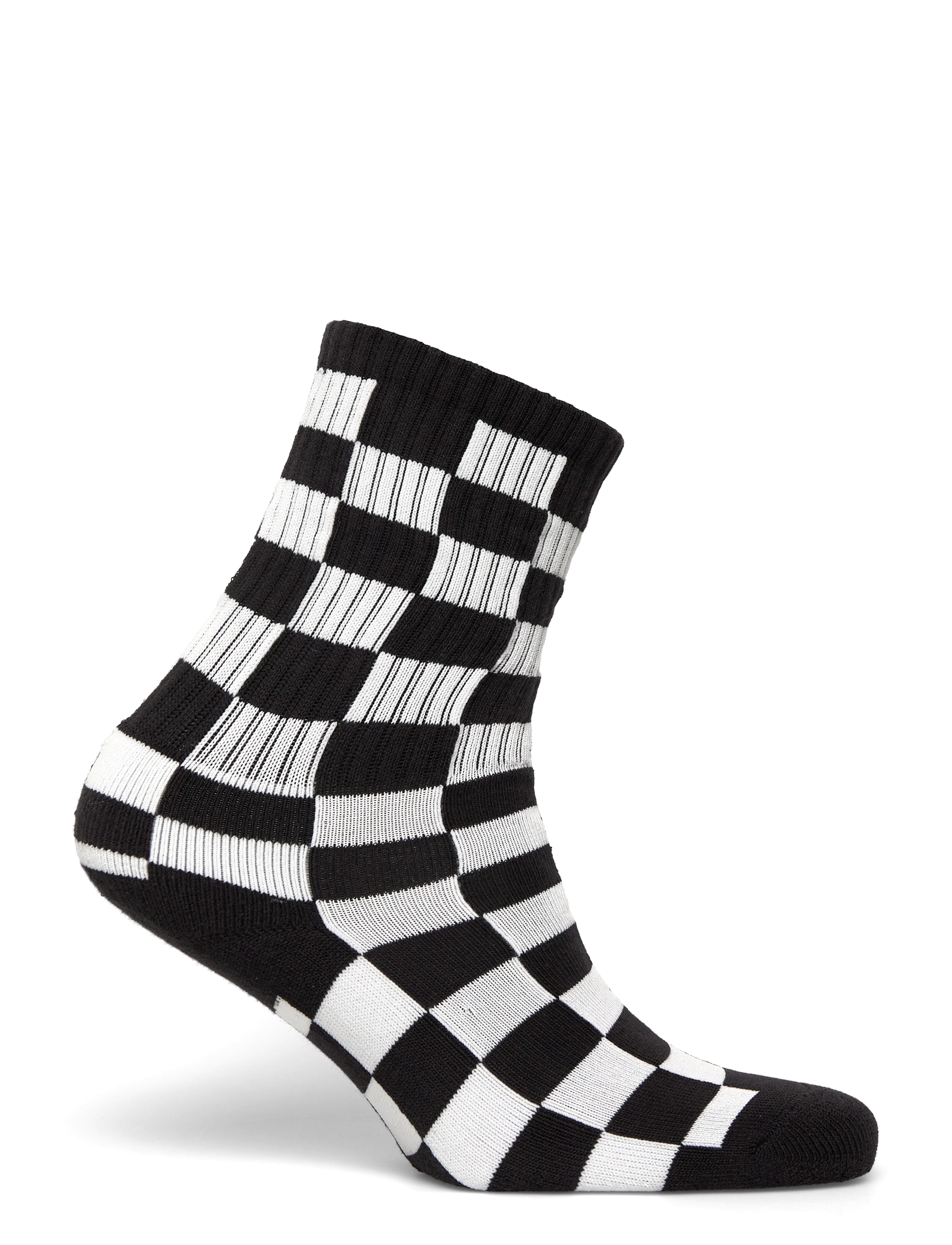 VANS - Checkerboard Crew - strømper - black/white - 1