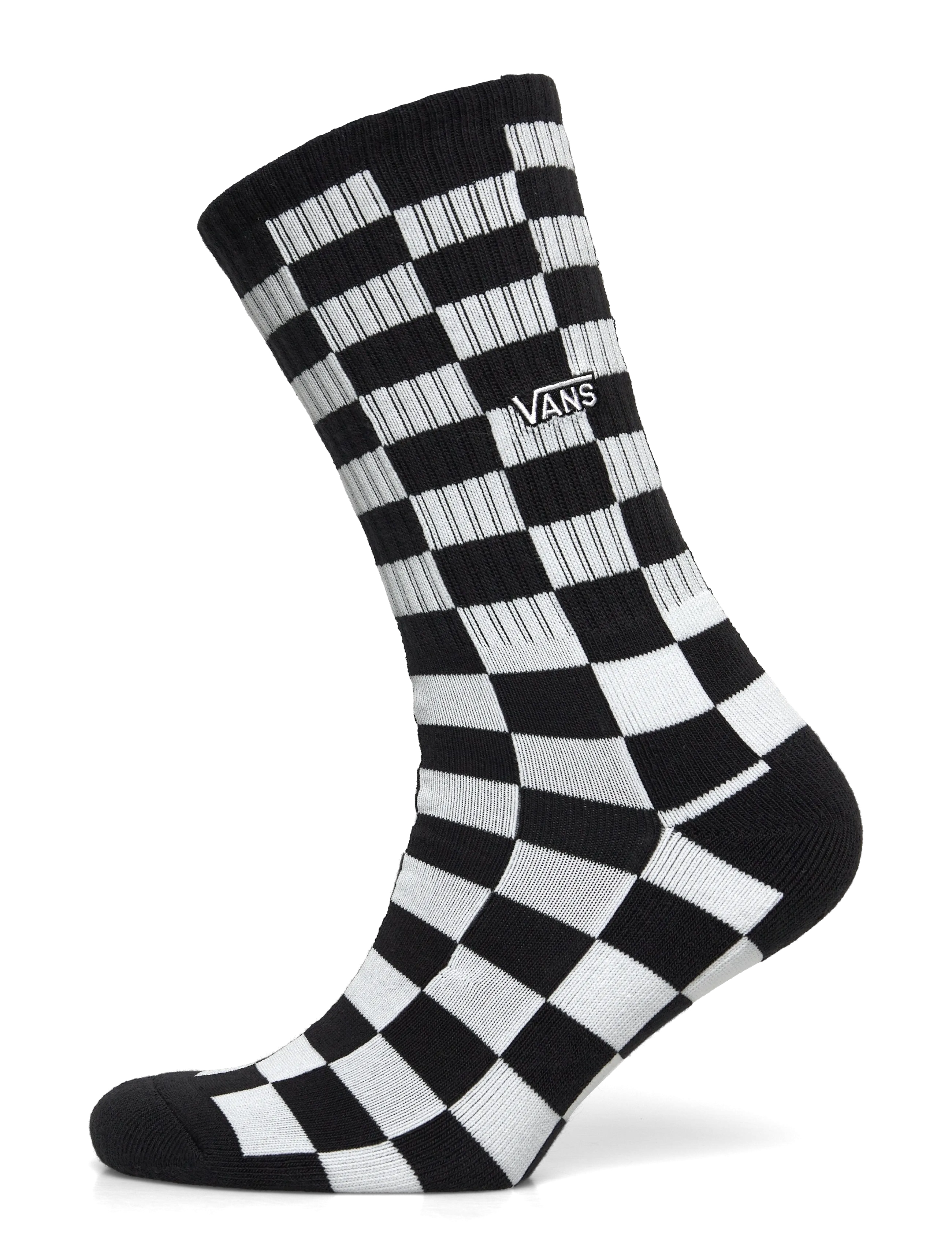 VANS Checkerboard Crew, S, Black, Sport Clothing > Sport Socks, Dame