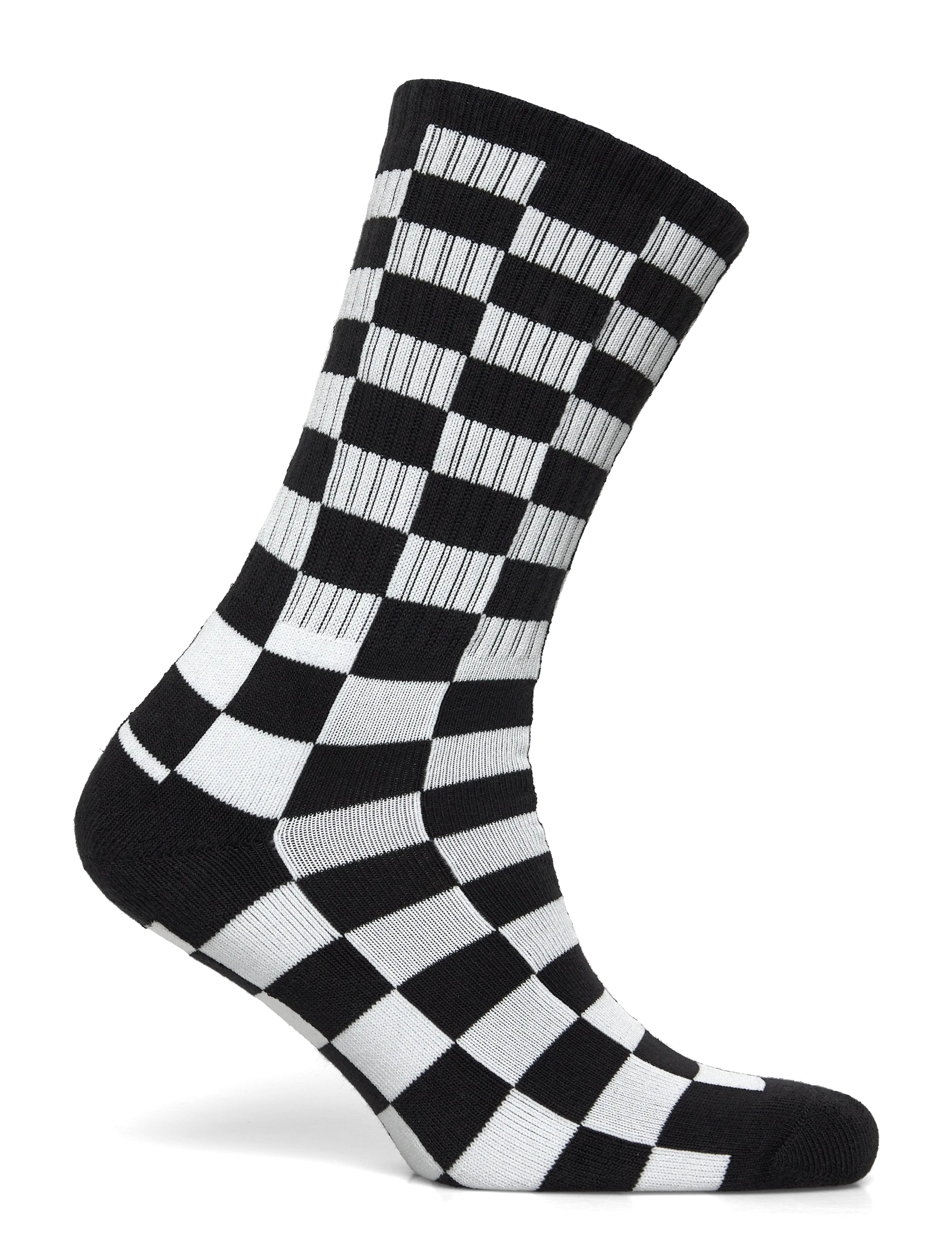 VANS - Checkerboard Crew - urheilusukat - black/white - 1