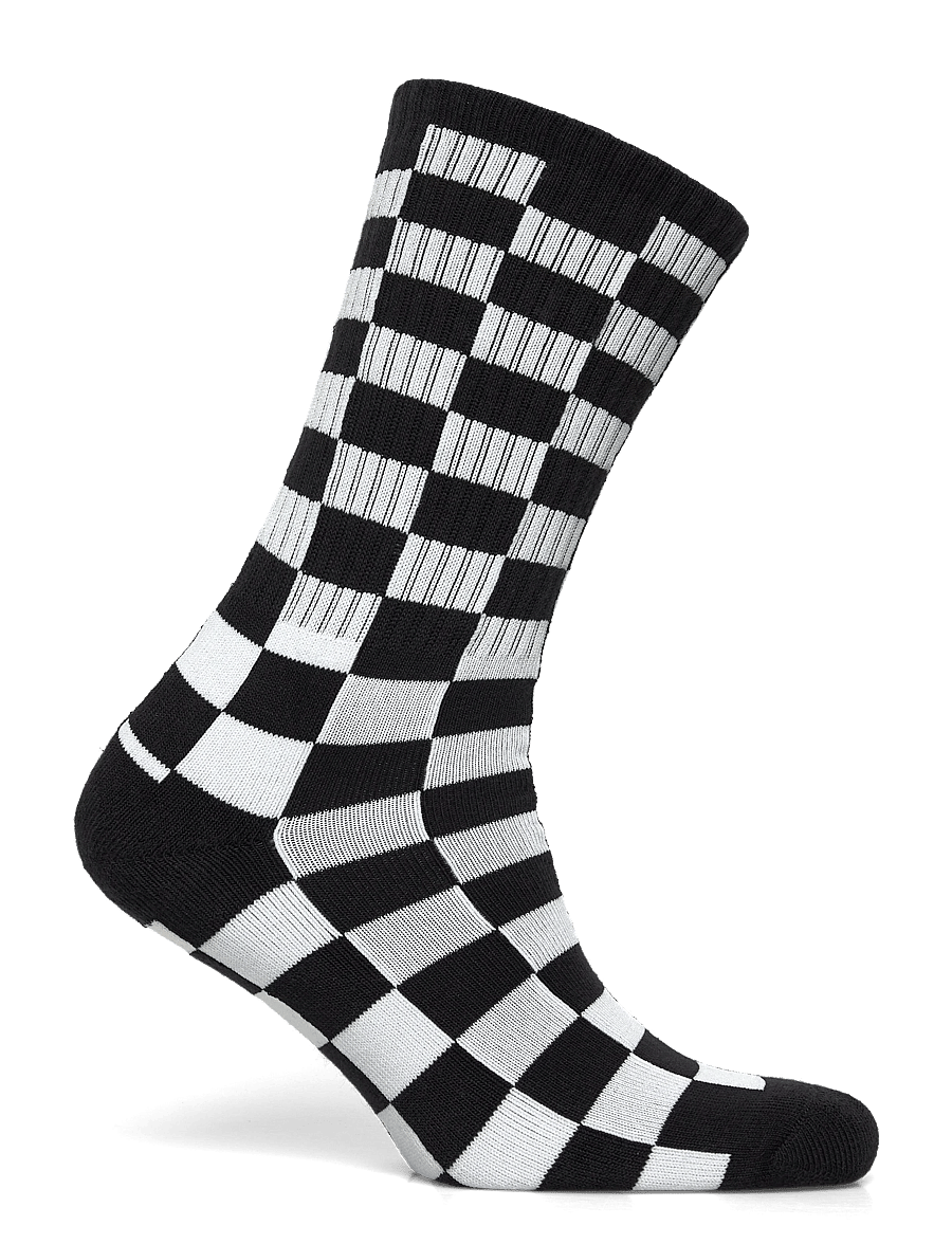 VANS - Checkerboard Crew - urheilusukat - black/white - 1